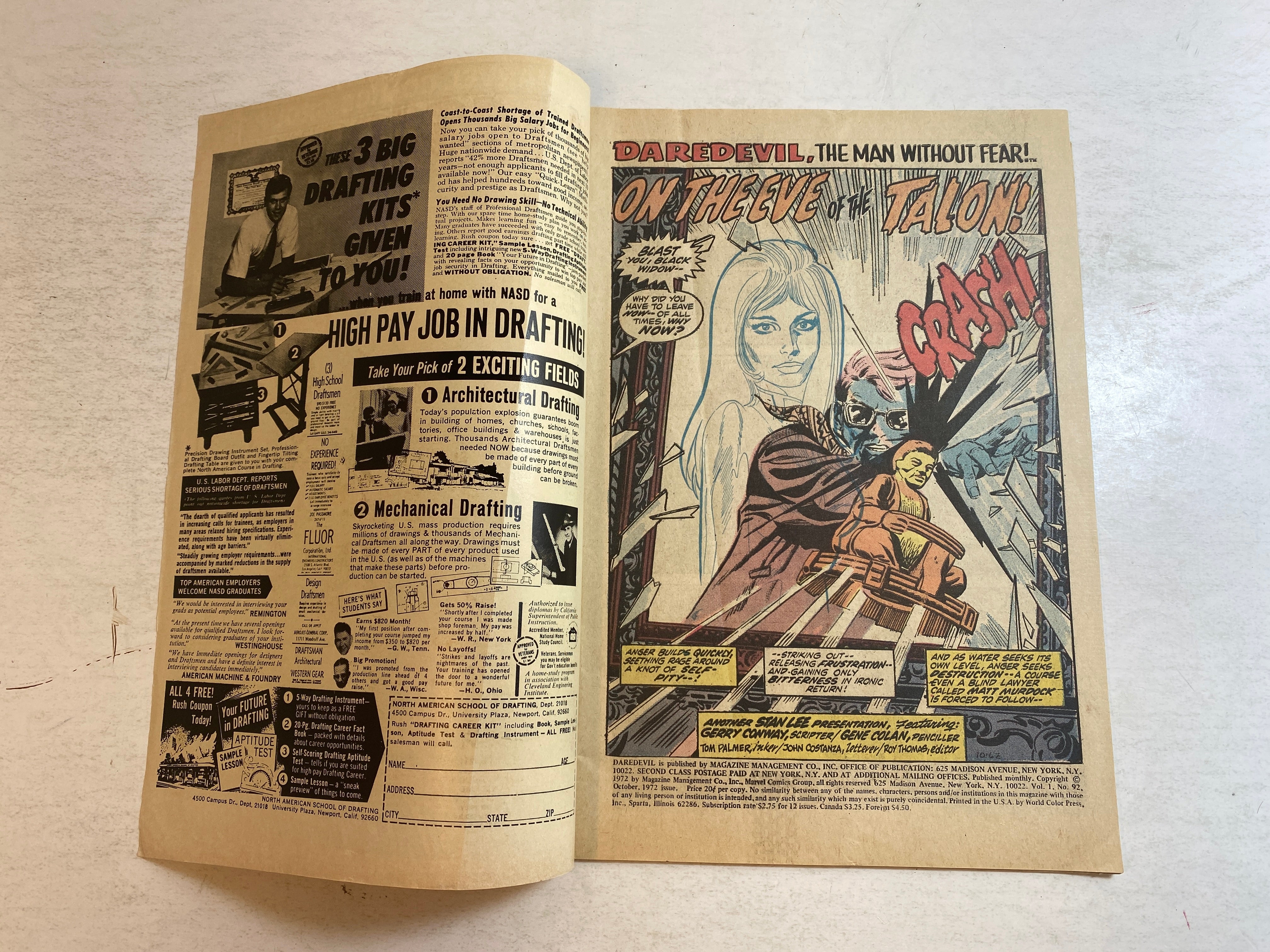Daredevil #92 Marvel Comic 1972