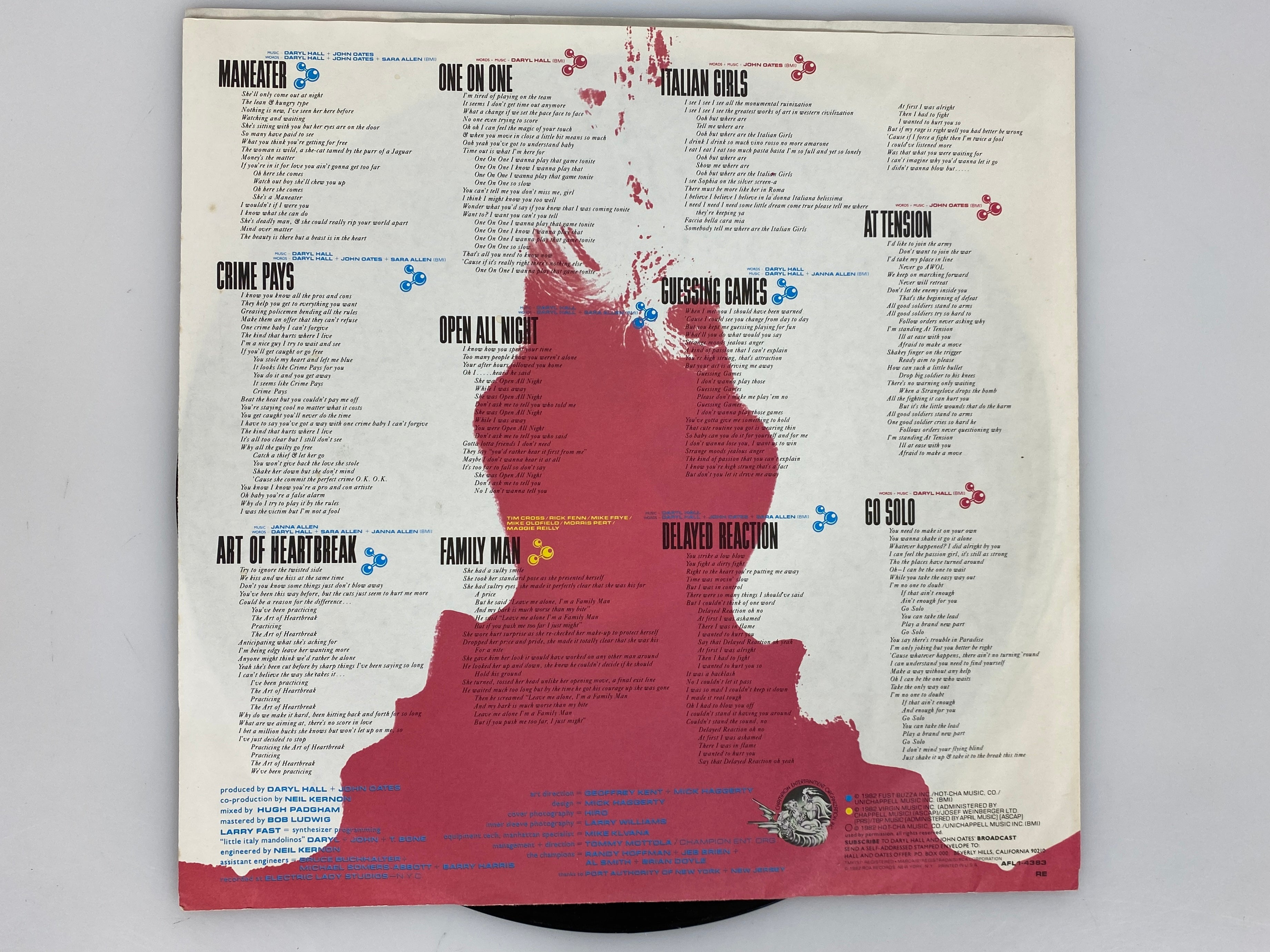 Daryl Hall and John Oates H2O 1982 Vinyl Record