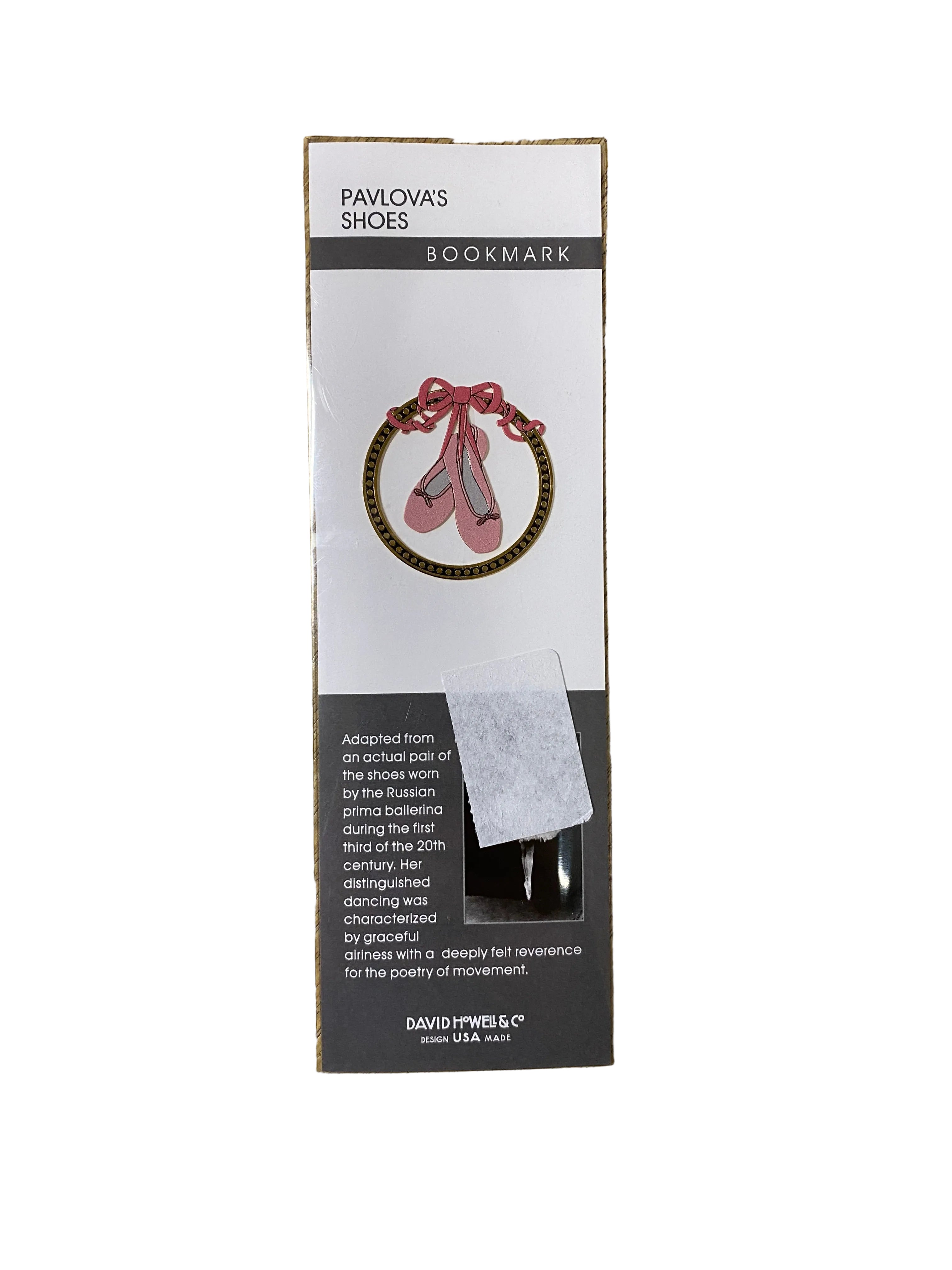 David Howell & Co. Pavlova's Shoes Metal Bookmark