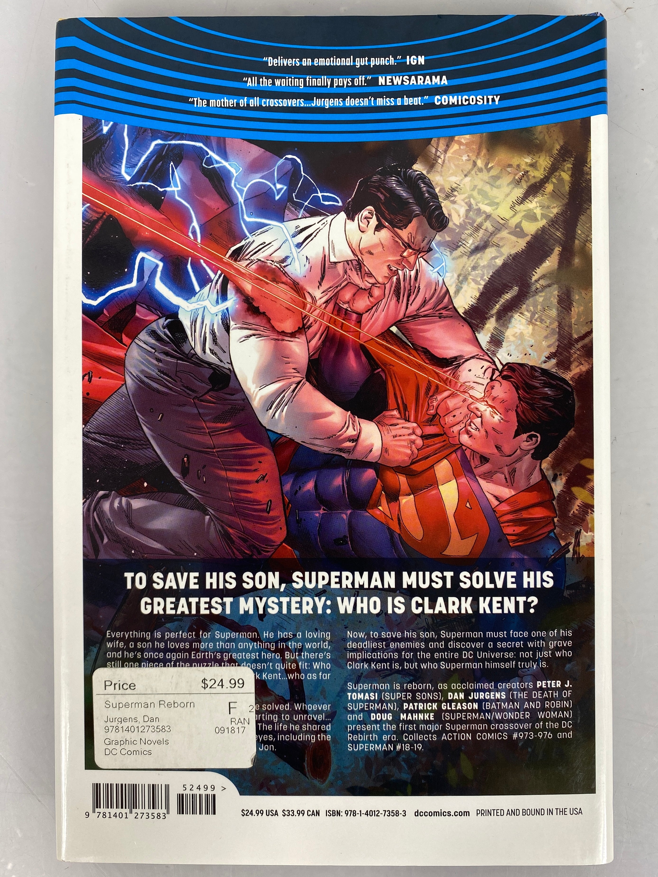 DC Universe Rebirth Superman Reborn (2017) Graphic Novels HC DJ