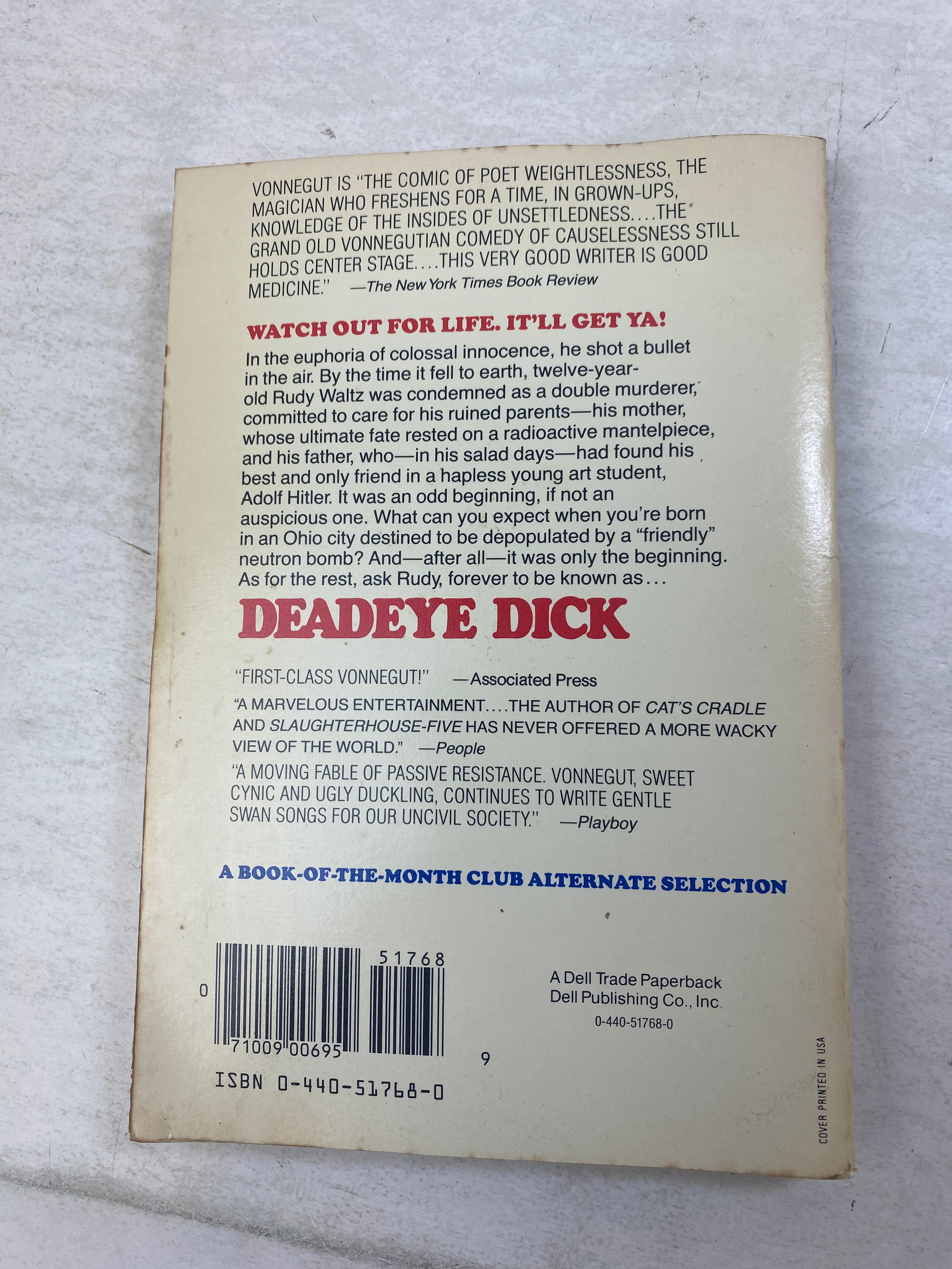 Dead-Eye Dick Kurt Vonnegut paperback 1982