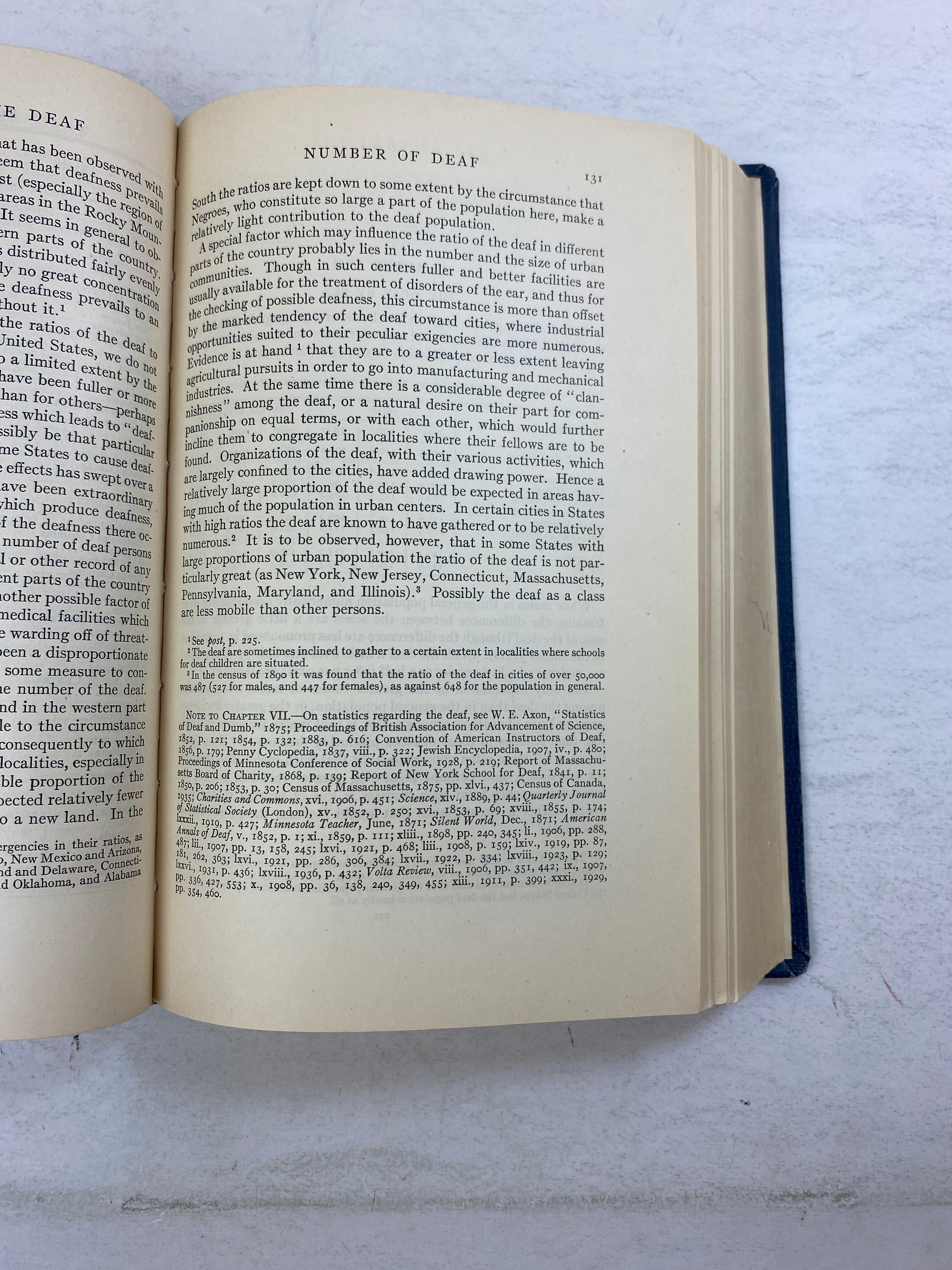 Deafness and the Deaf in the United States by Harry Best Ex-library 1943 HC