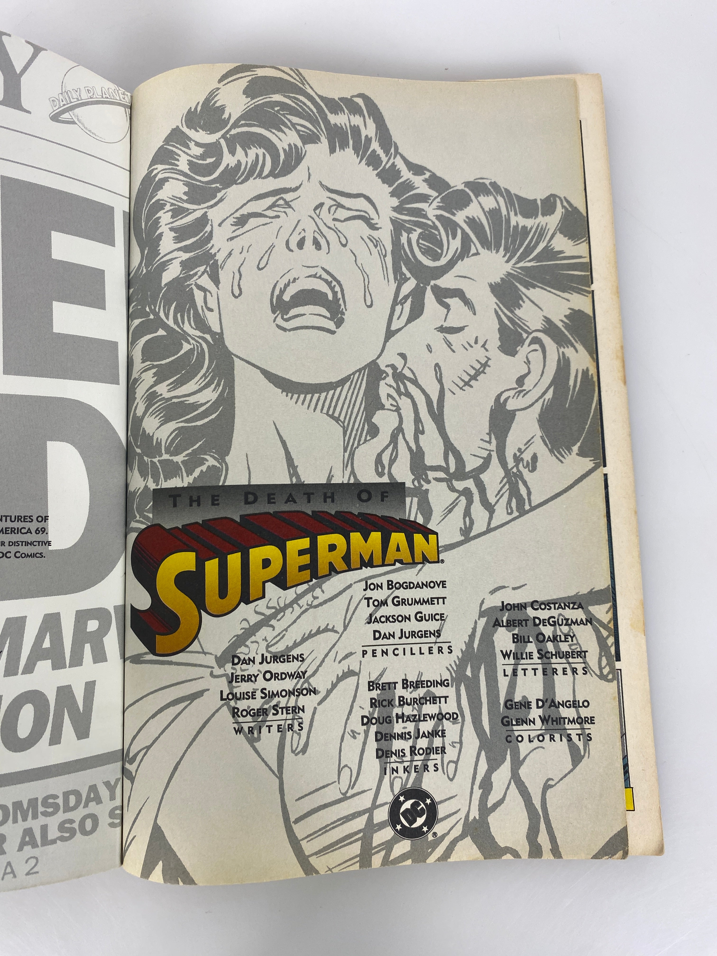 Death of Superman Graphic Novel DC Comics 1993