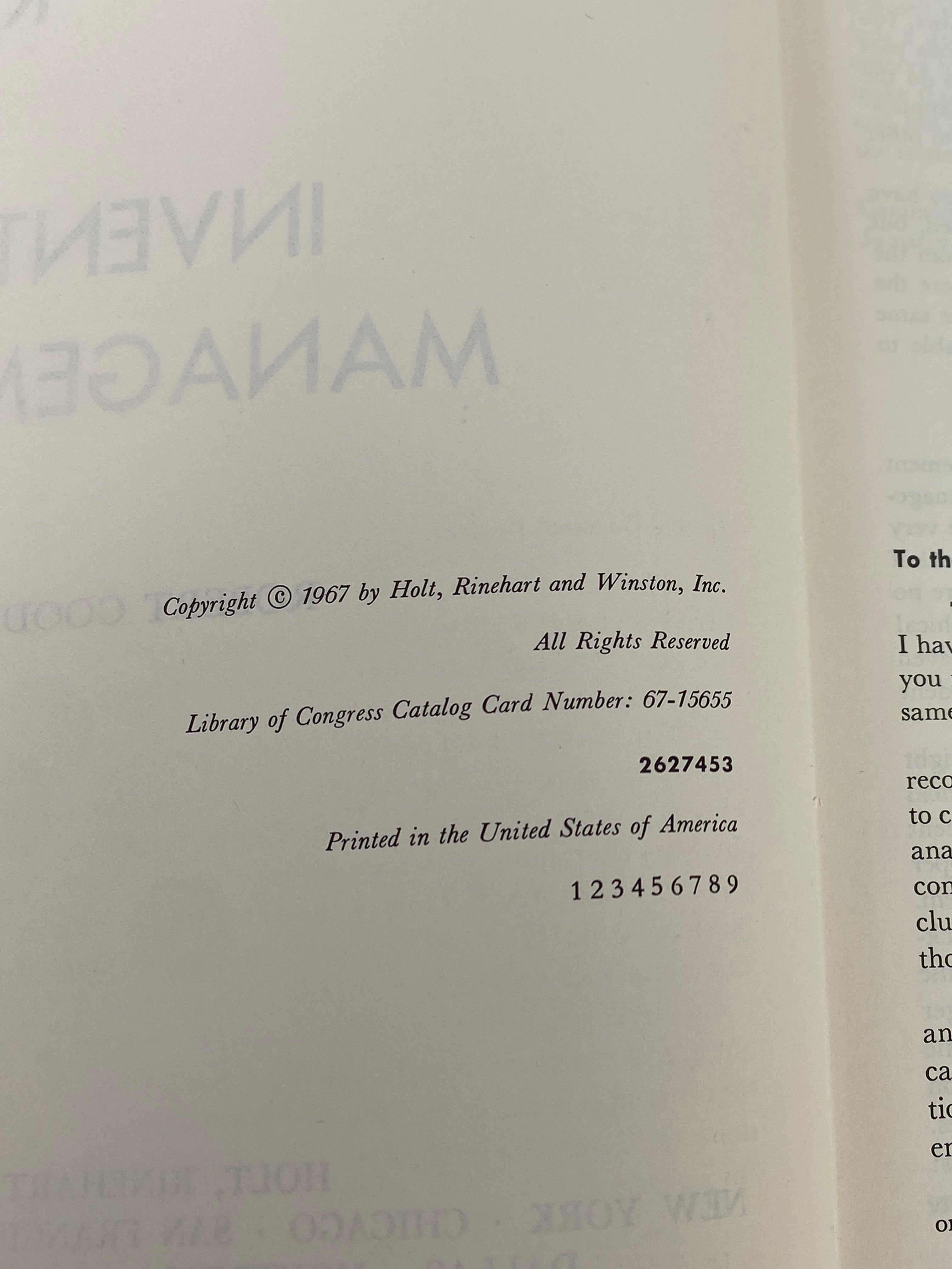 Decision Rules for Inventory Management by Robert Brown 1967 Rare HC Textbook