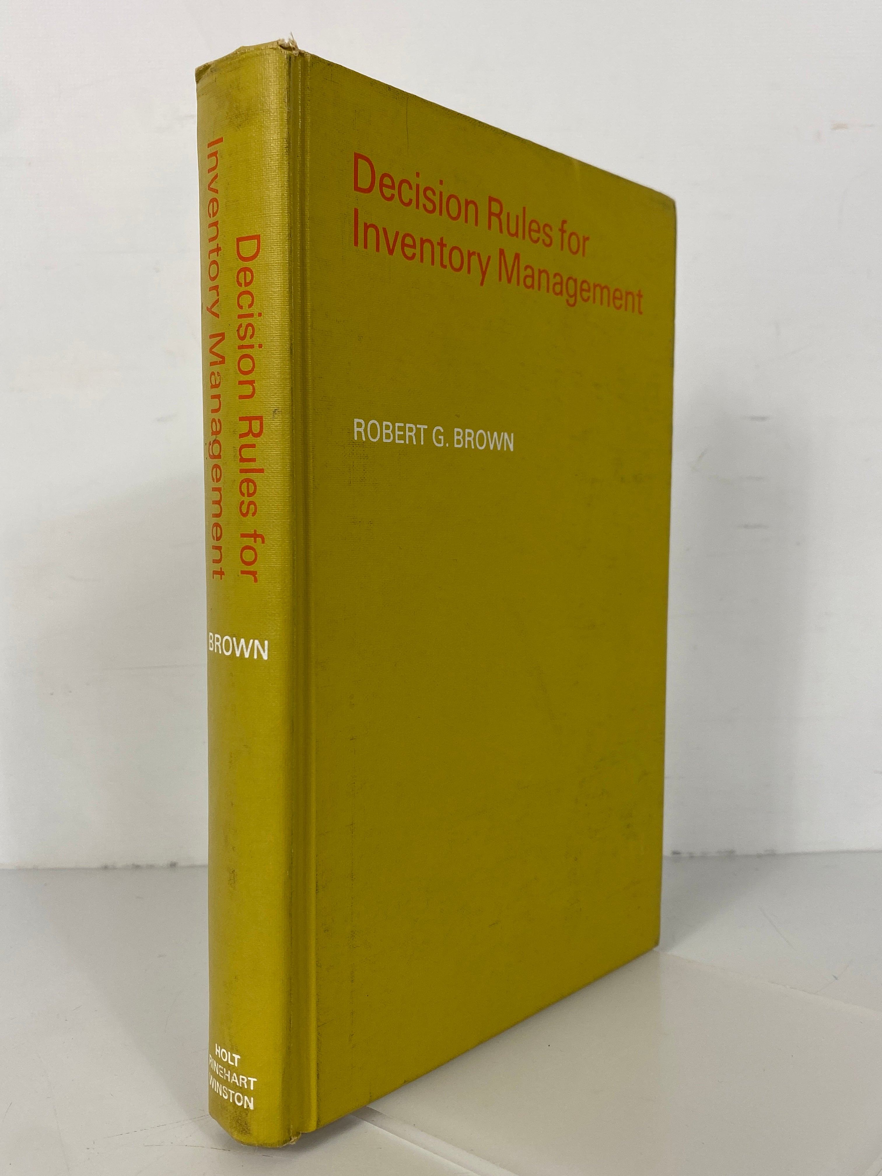 Decision Rules for Inventory Management by Robert Brown 1967 Rare HC Textbook