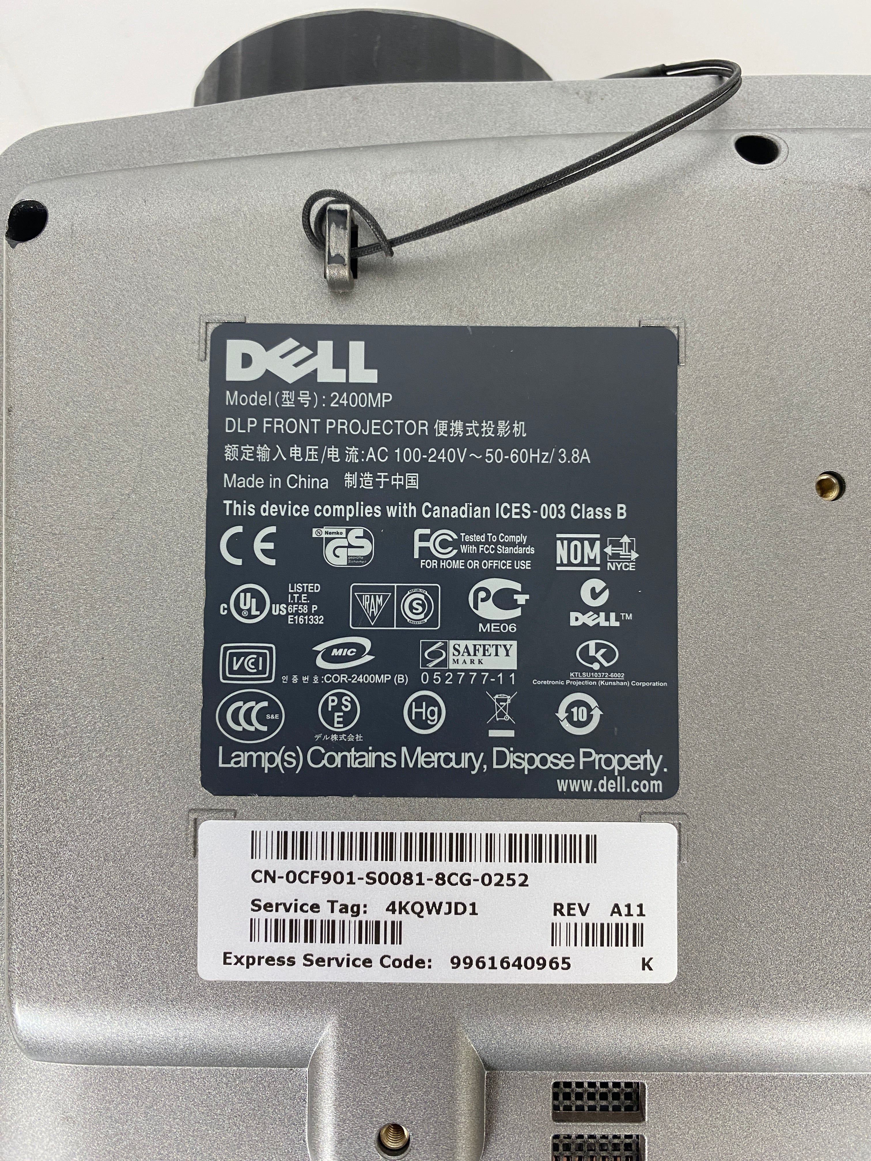Dell 2400MP XGA Home Theater Projector