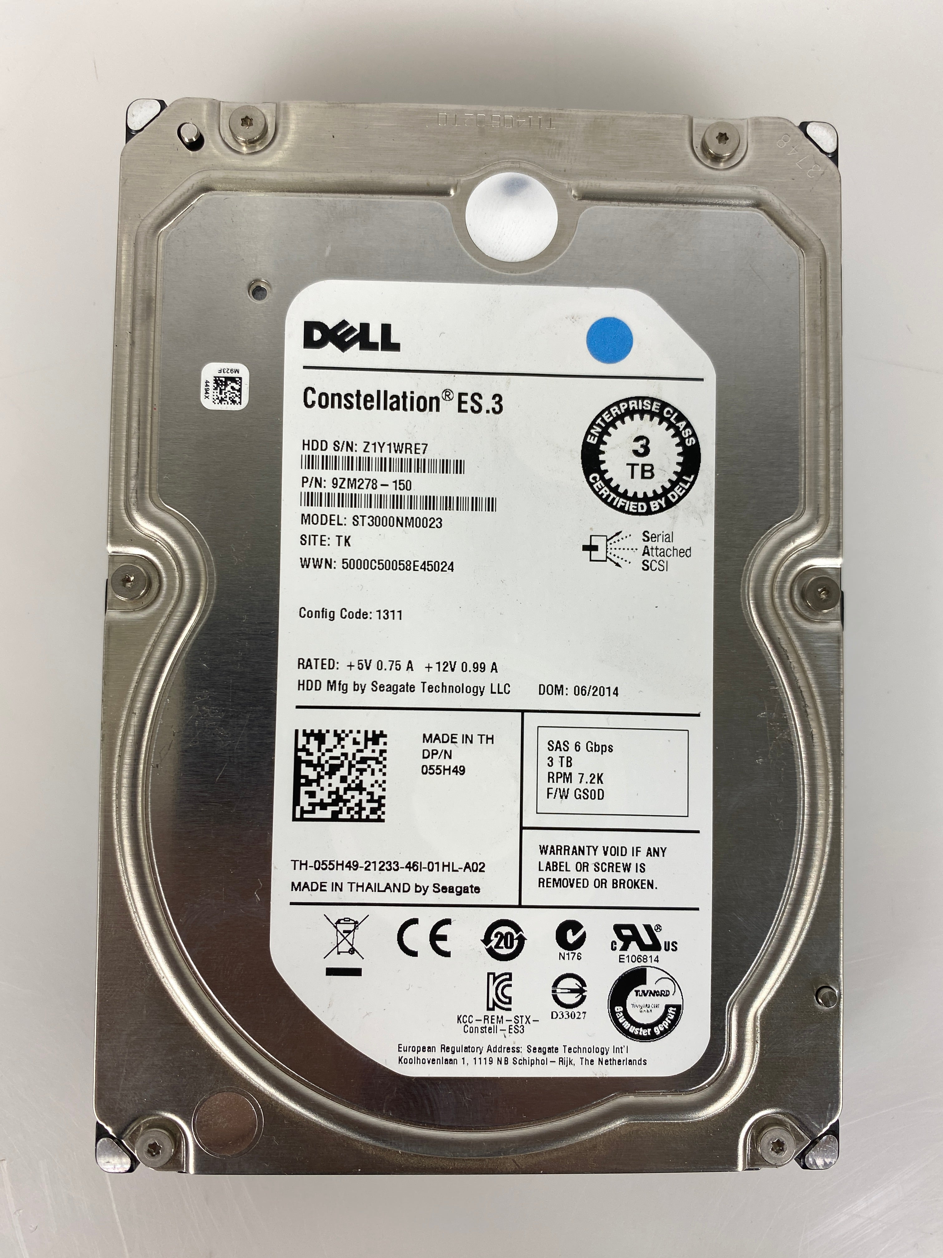 Dell Constellation ES.2 SAS 3TB 3.5" HDD