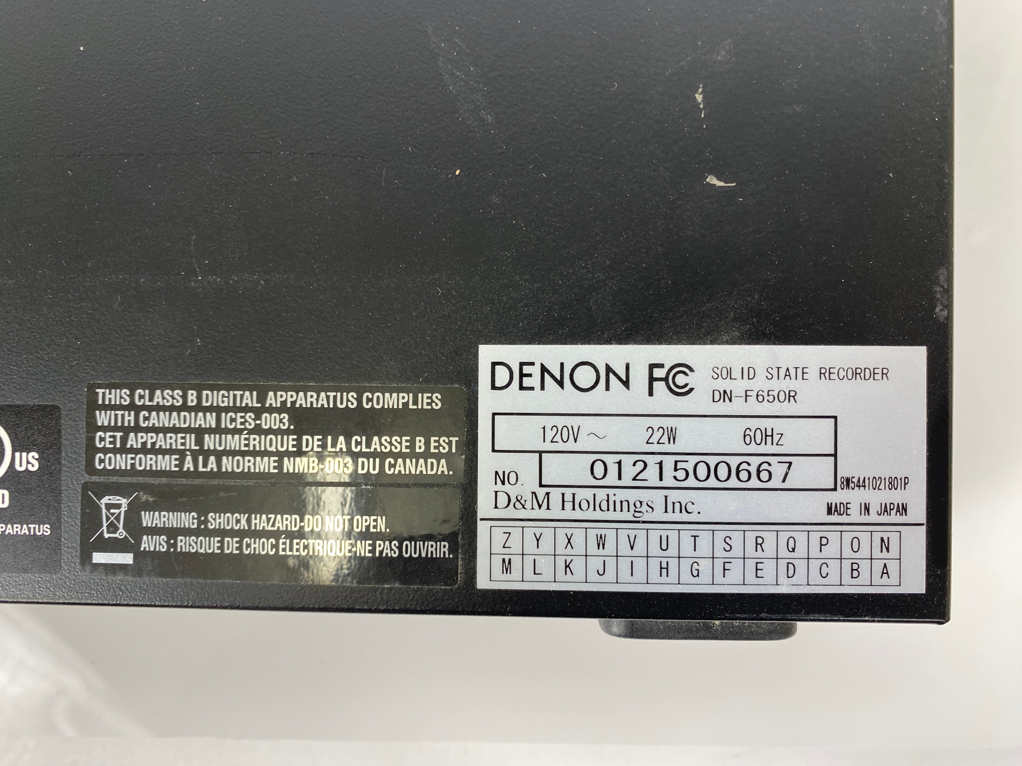 Denon DN-F650R Rackmount Solid-State/USB Digital Audio Recorder