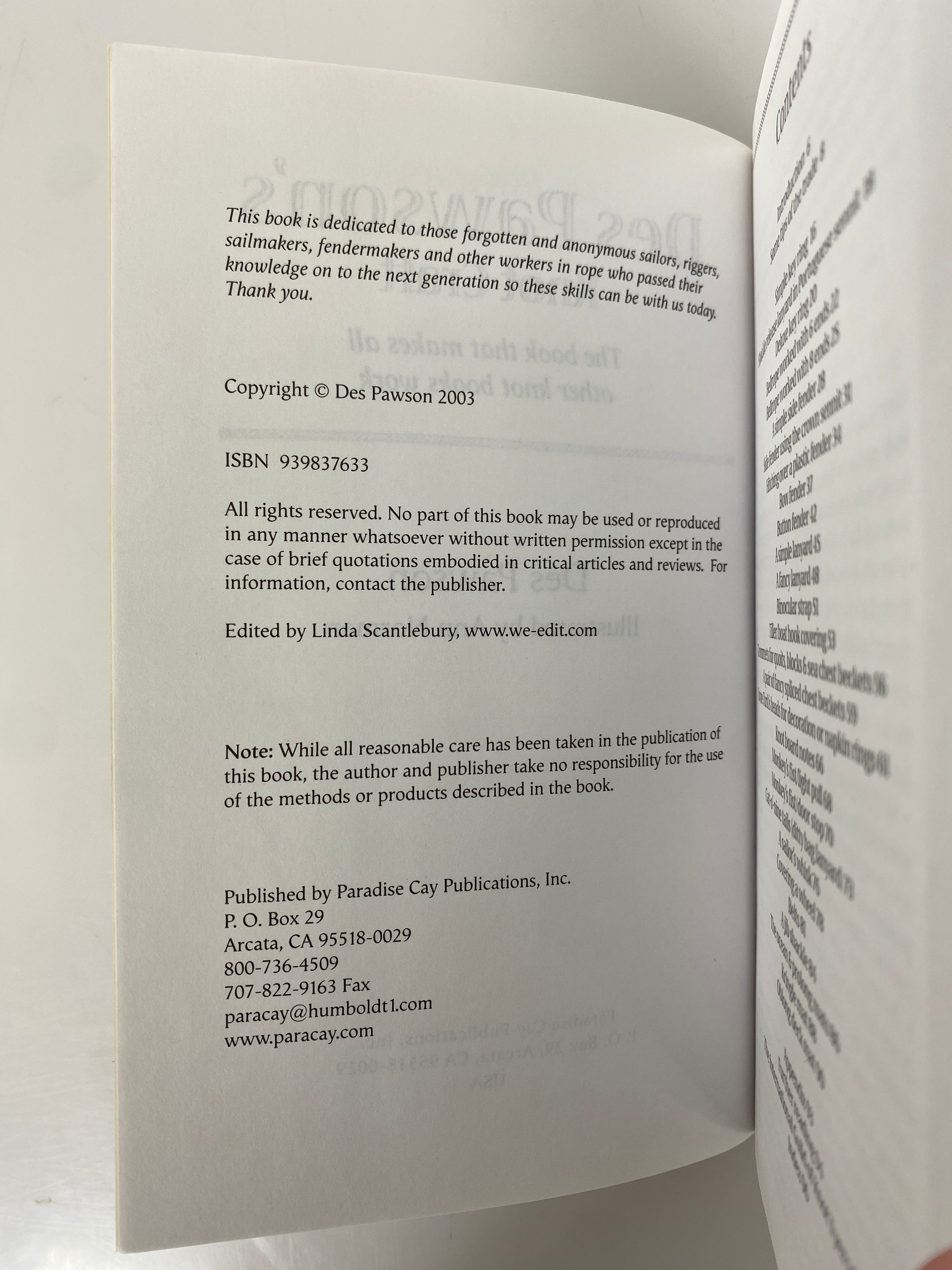 Des Pawson's Knot Craft 28 Ropework Projects 2003 1st Ed SC