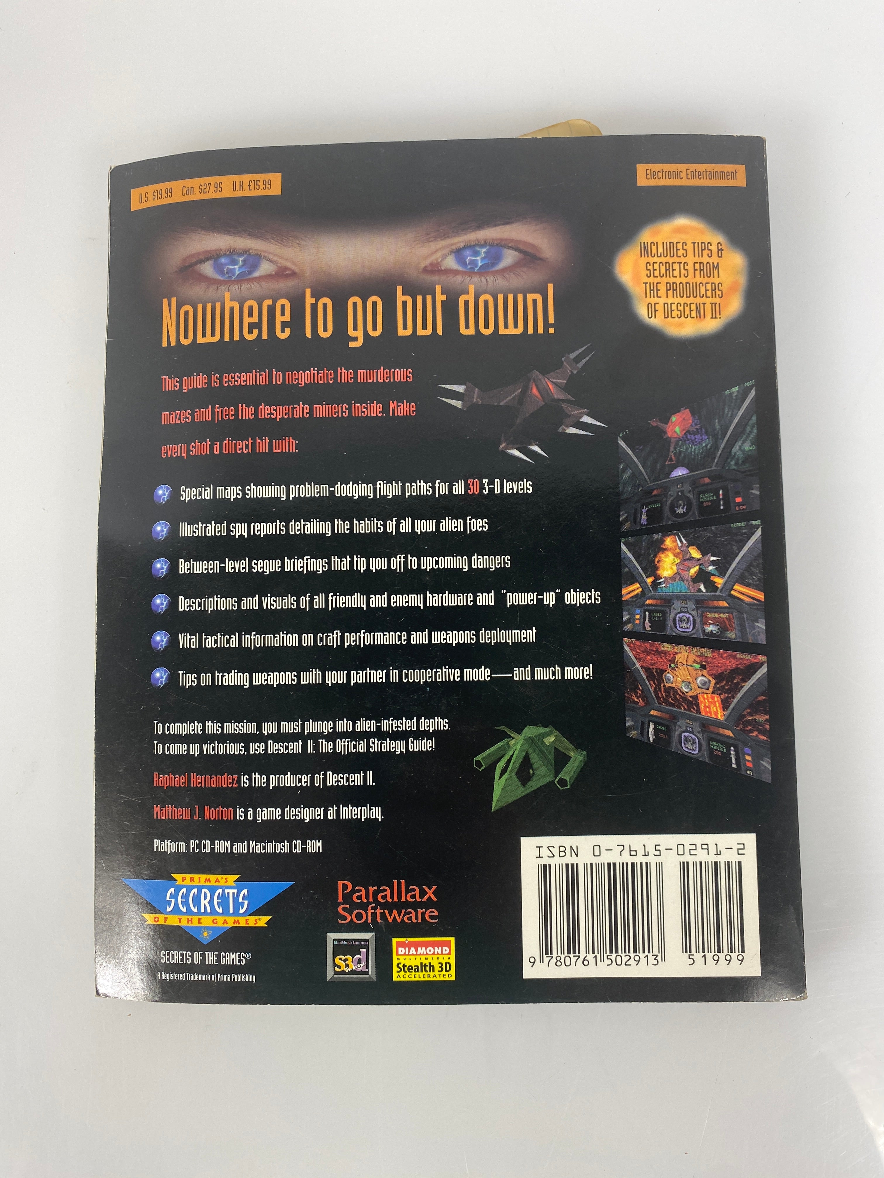 Descent II 2 Official Strategy Guide Prima 1996