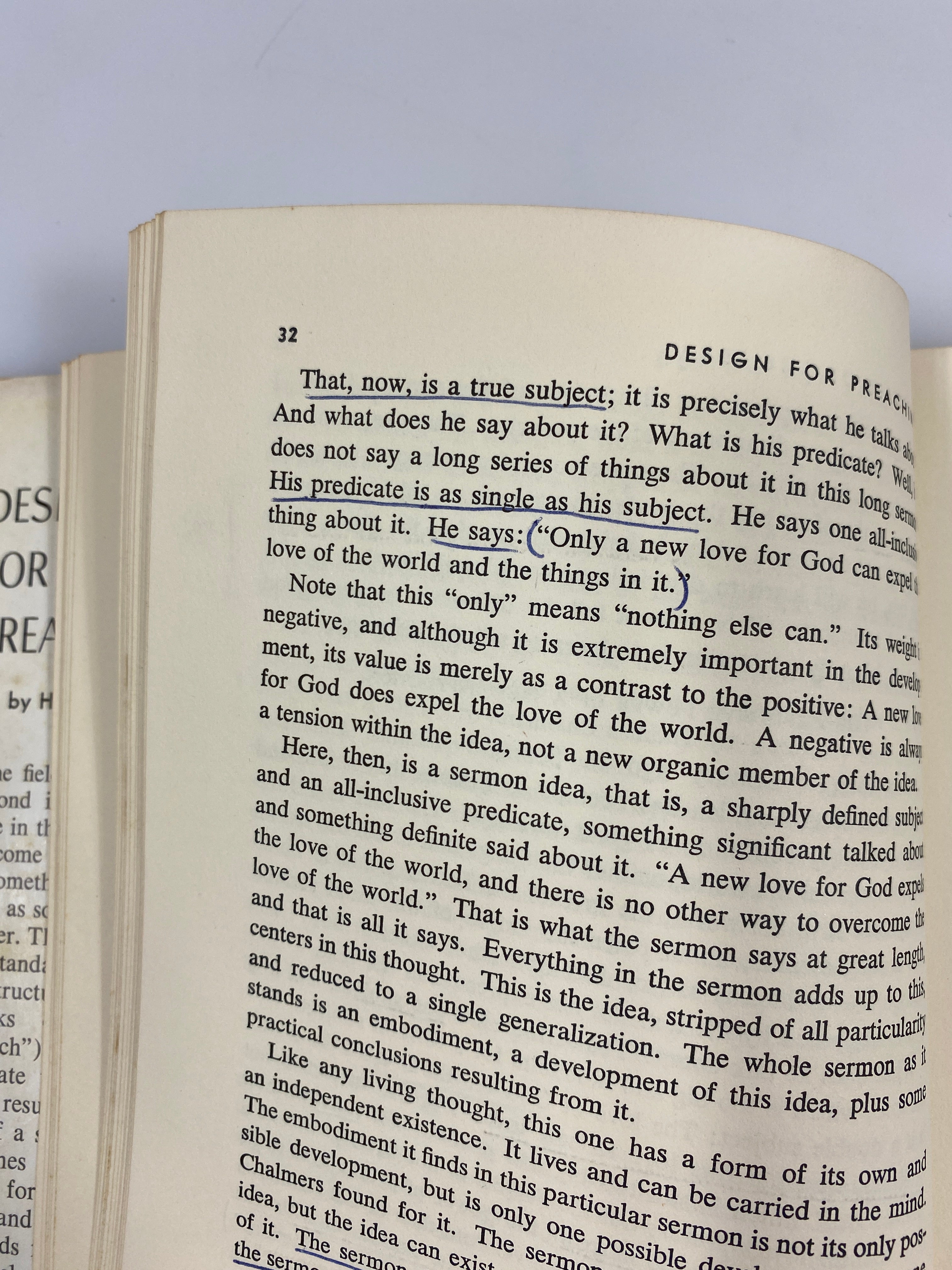 Design For Preacing by Davis 1958 4th Print HCDJ