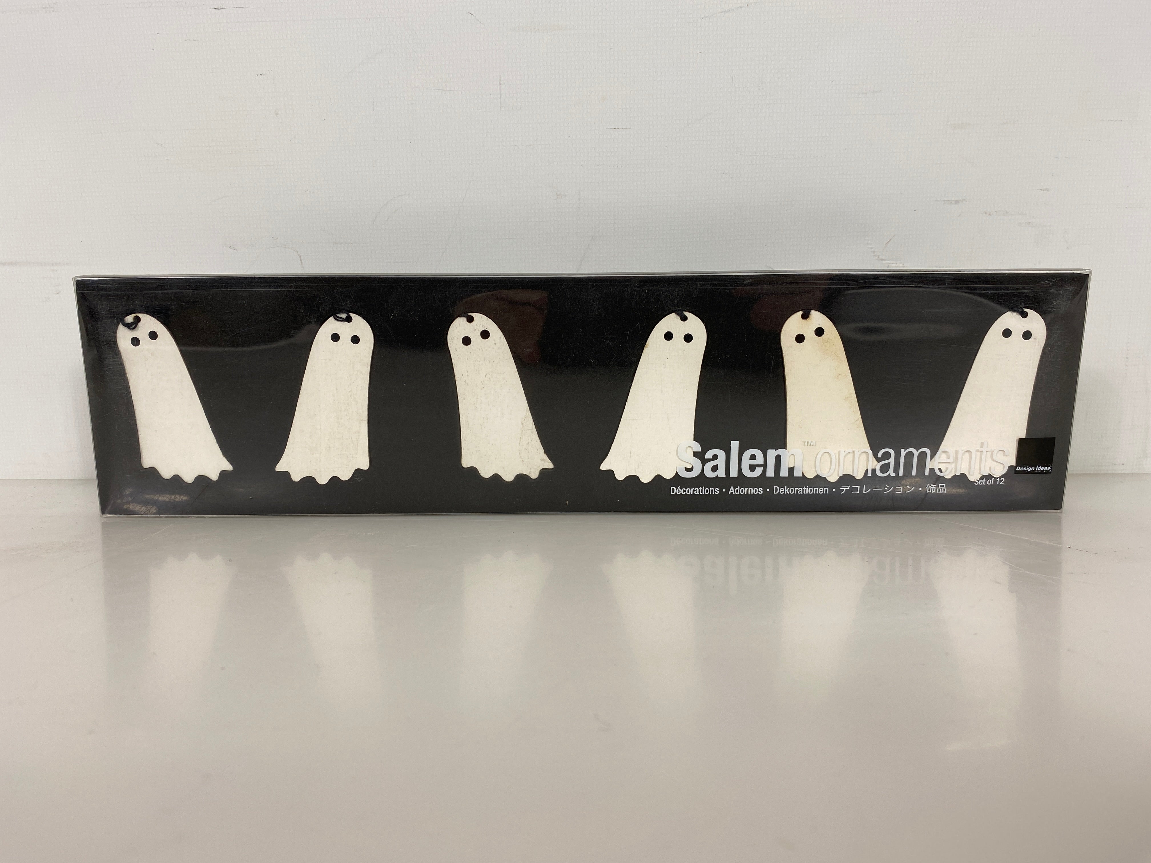 Design Ideas Wooden Ghost Ornaments Set of 12