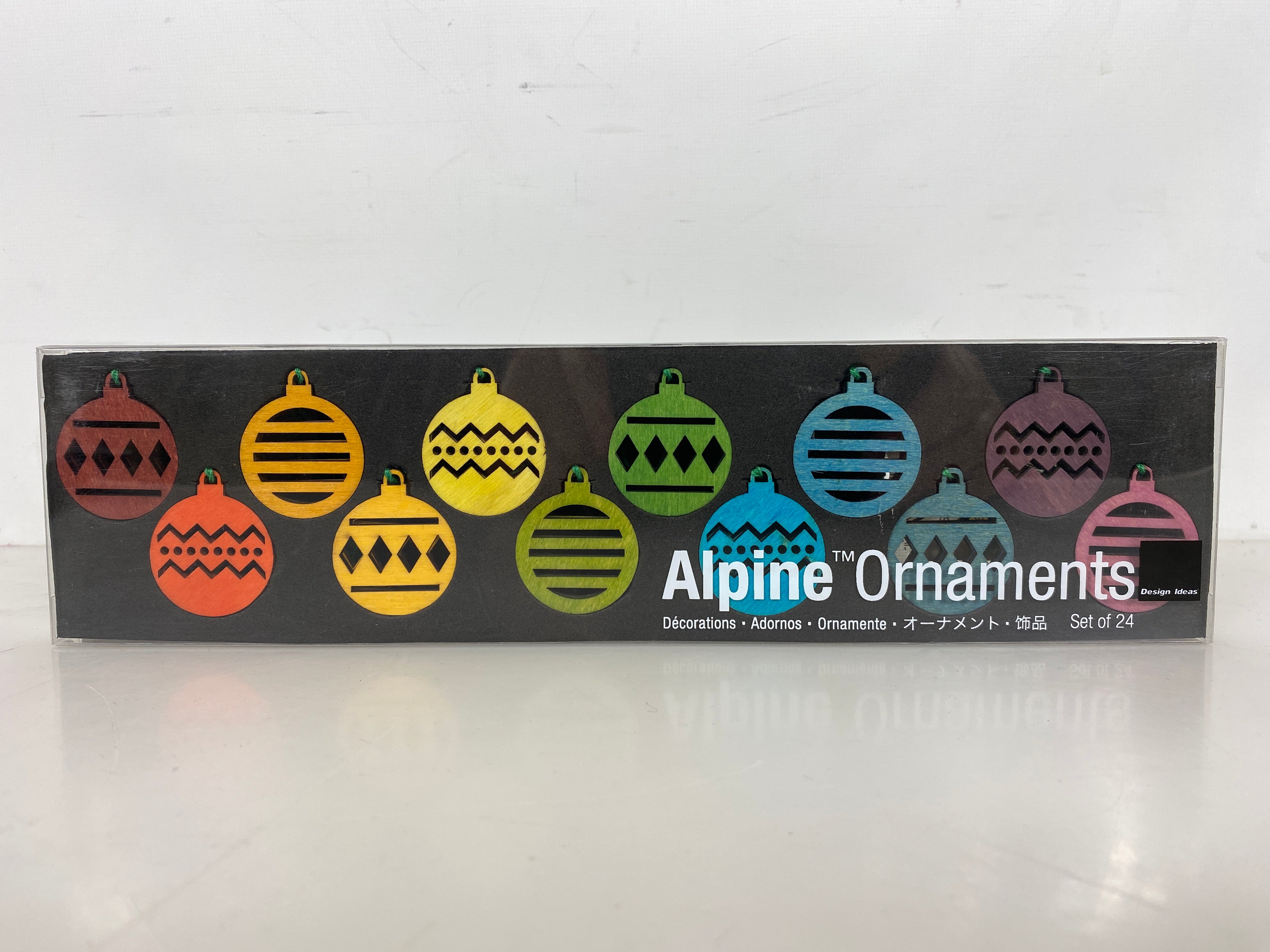 Design Ideas Wooden Holiday Ornaments Set of 24