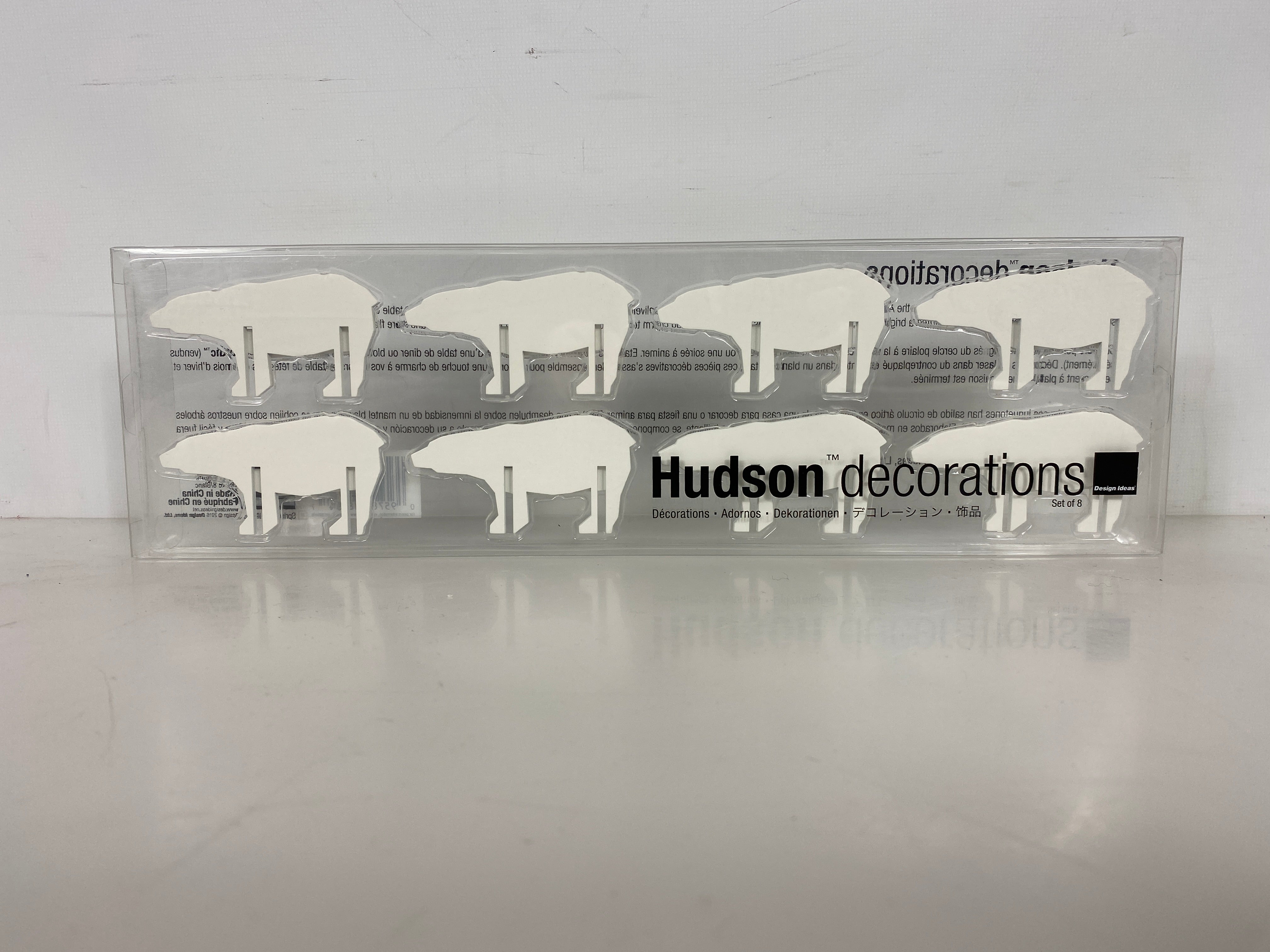 Design Ideas Wooden Polar Bears Set of 8