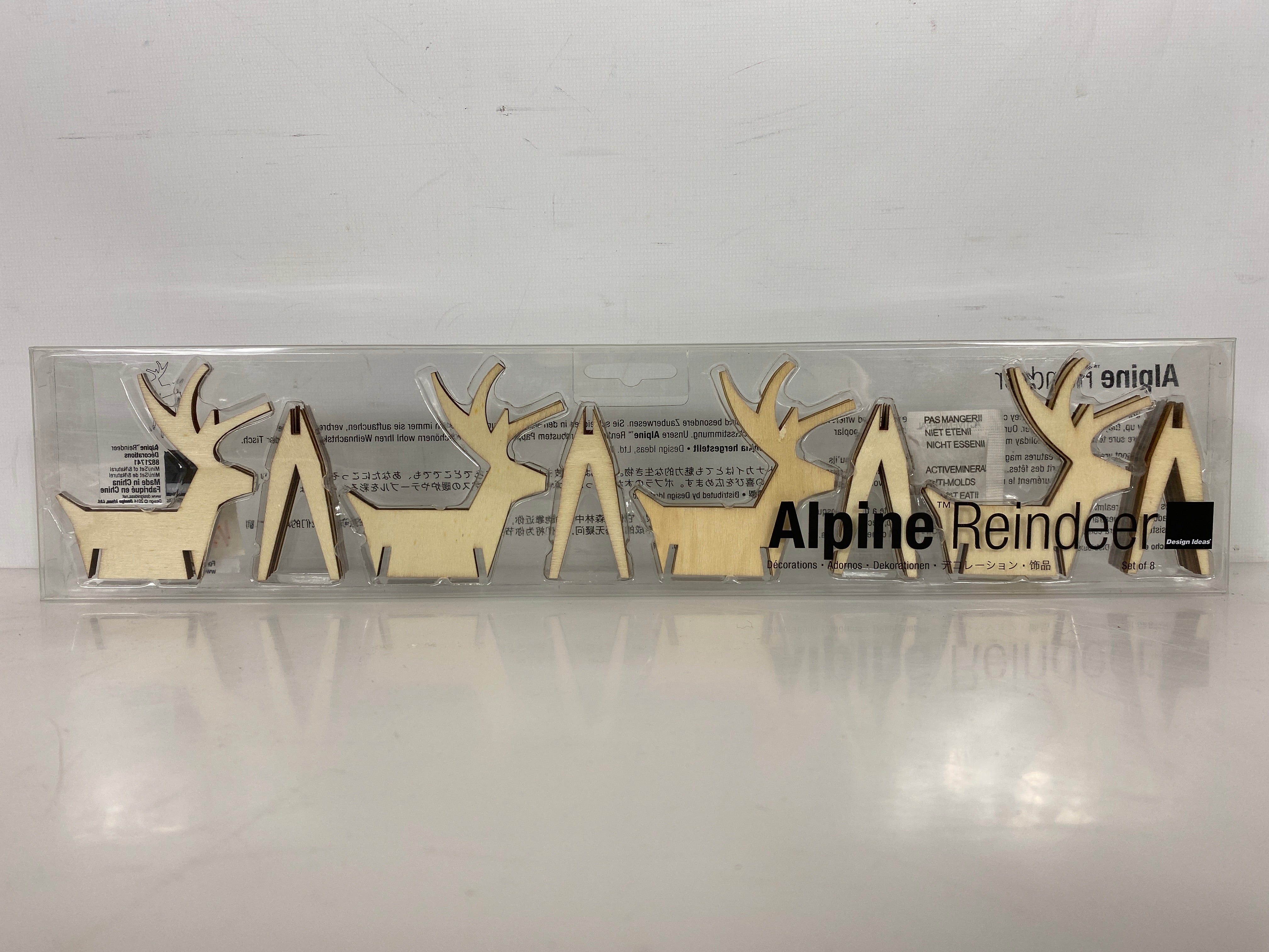 Design Ideas Wooden Reindeer Set of 8 Style #1
