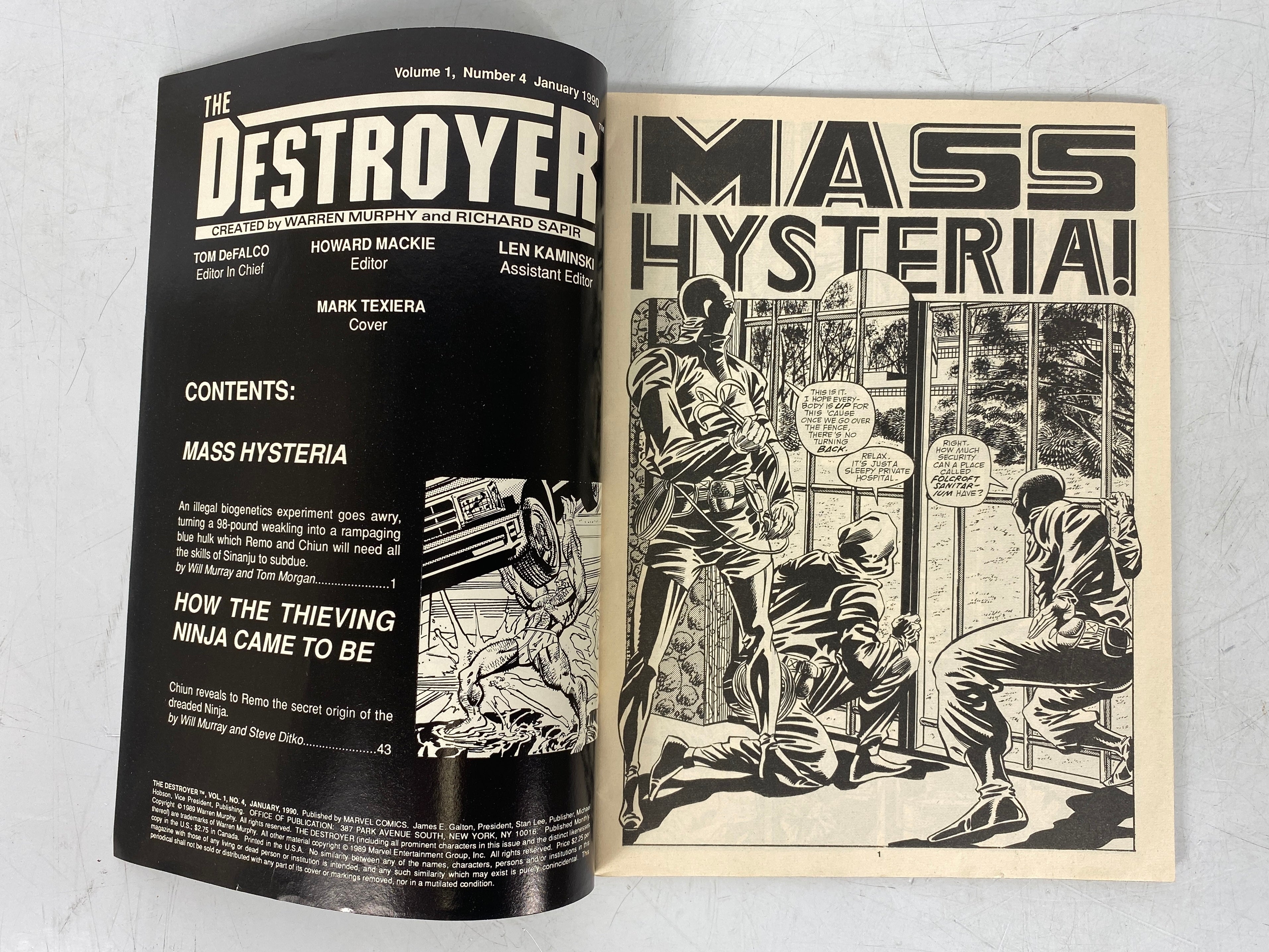 Destroyer Adventures of Remo and Chiun #1 and #4 (1989-1990)