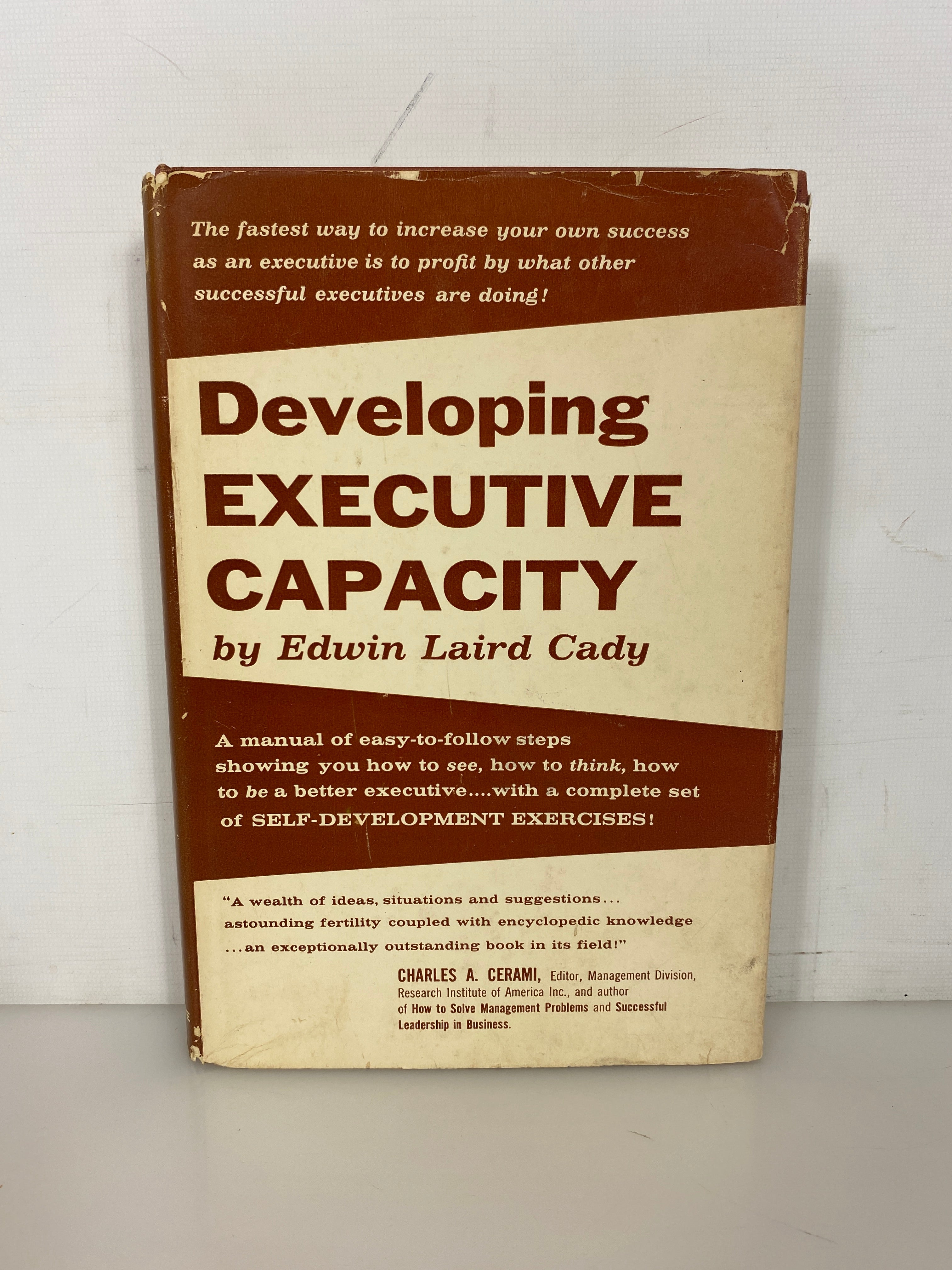 Developing Executive Capacity by Edwin Laird Cady 1959 2nd Print HCDJ