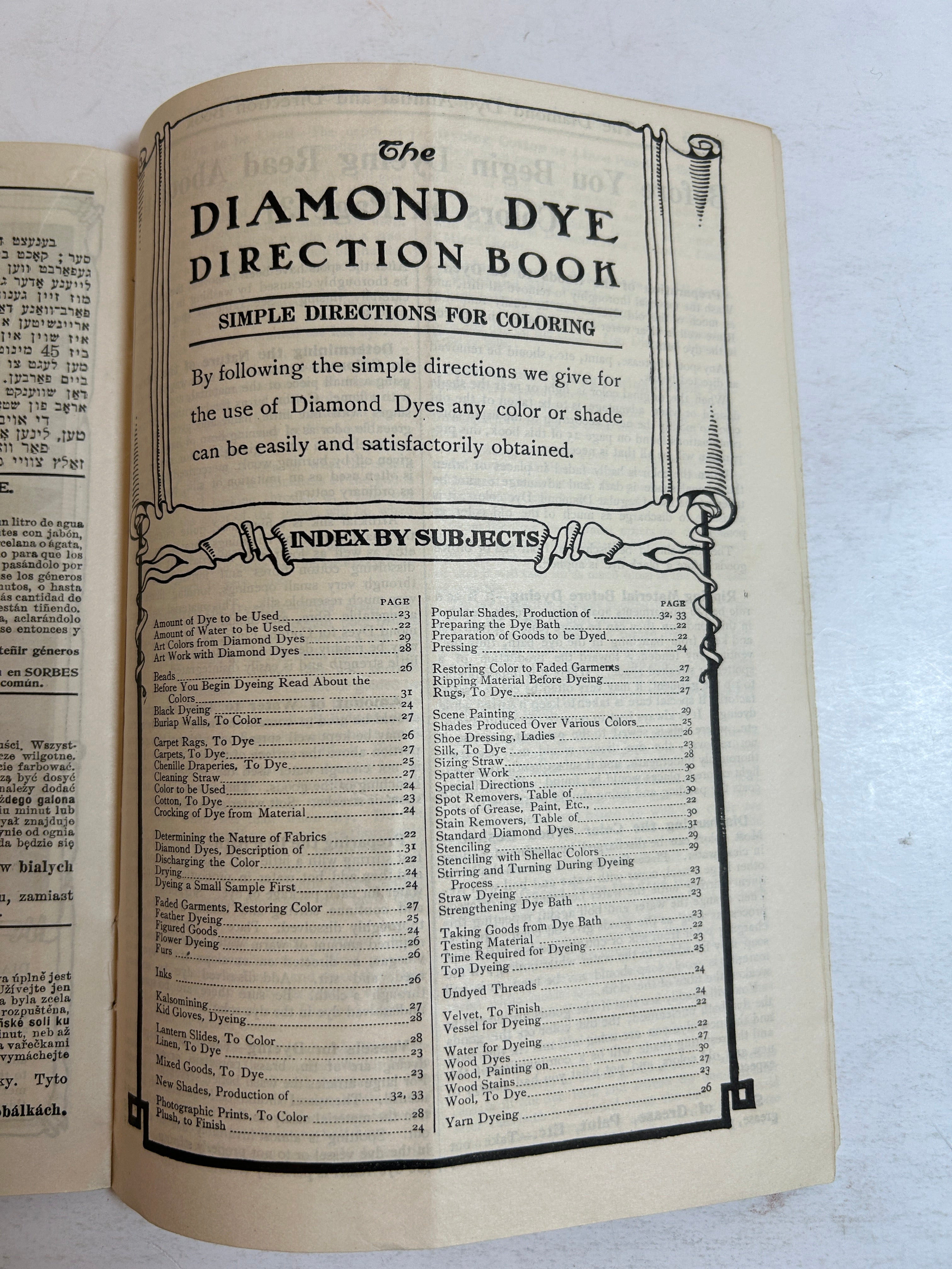 Diamond Dye Annual Direction Book 1914-1915