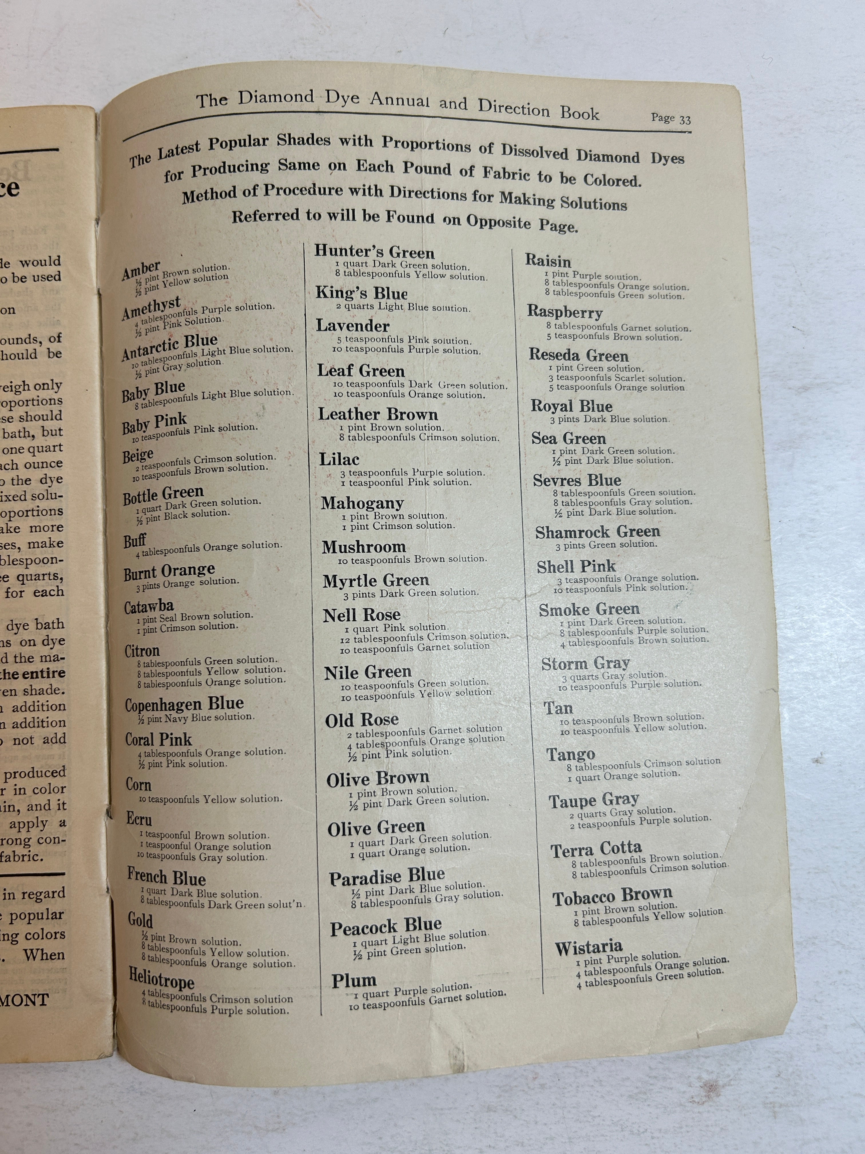 Diamond Dye Annual Direction Book 1914-1915