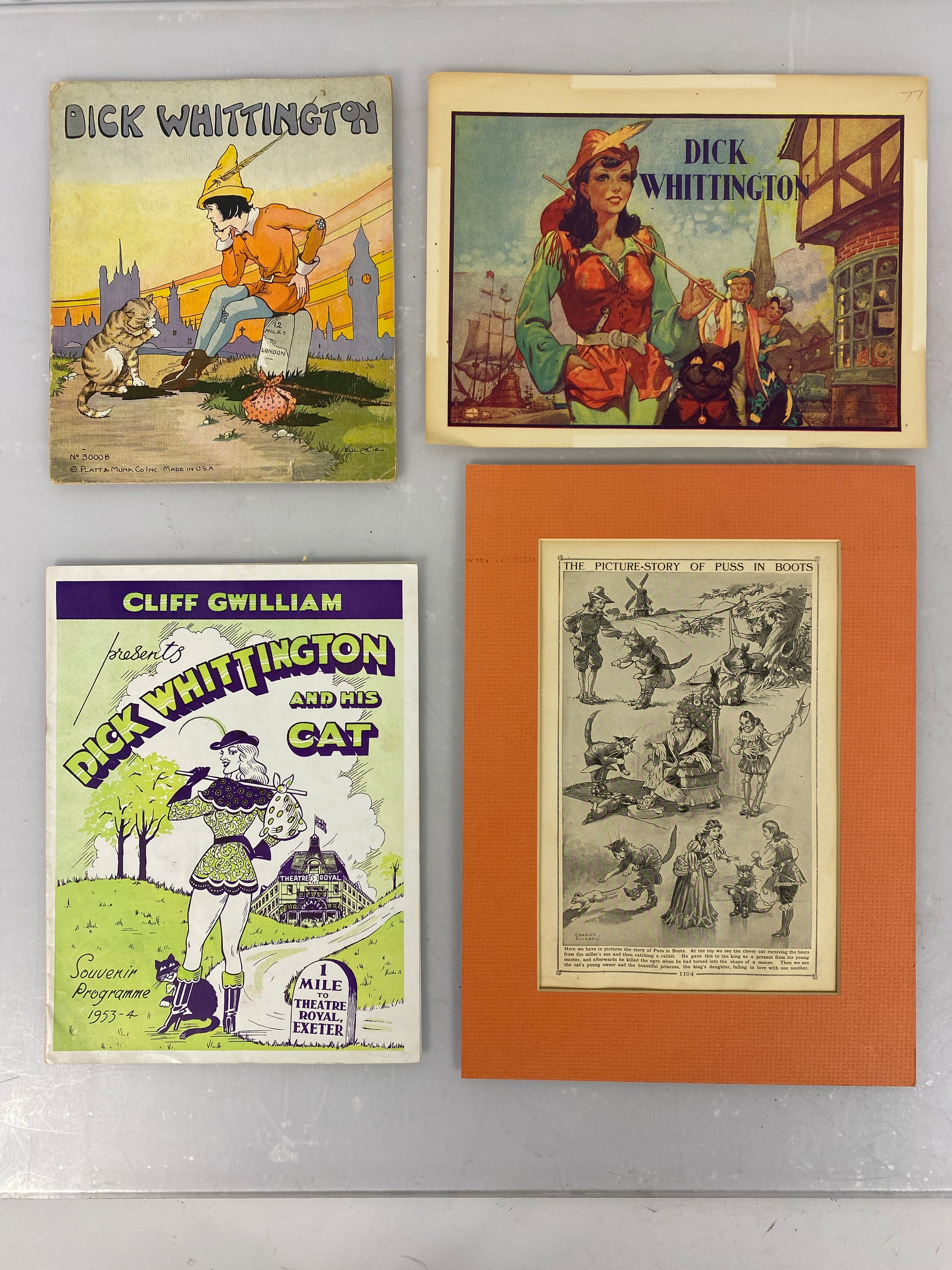 Dick Whittington Puss n Boots Historical Ephemera Lot 1953