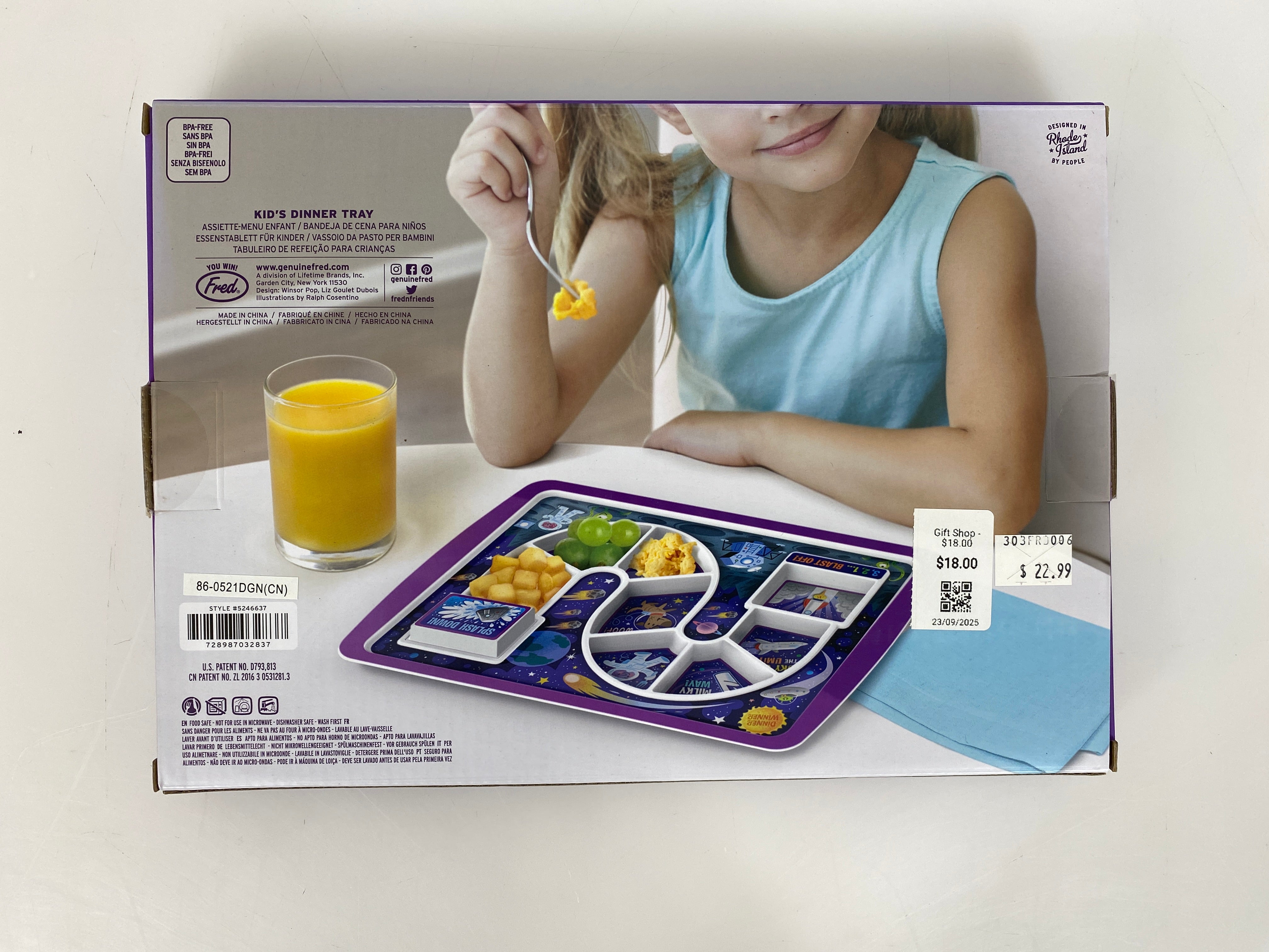 Dinner Winner Kid's Dinner Tray Space Theme