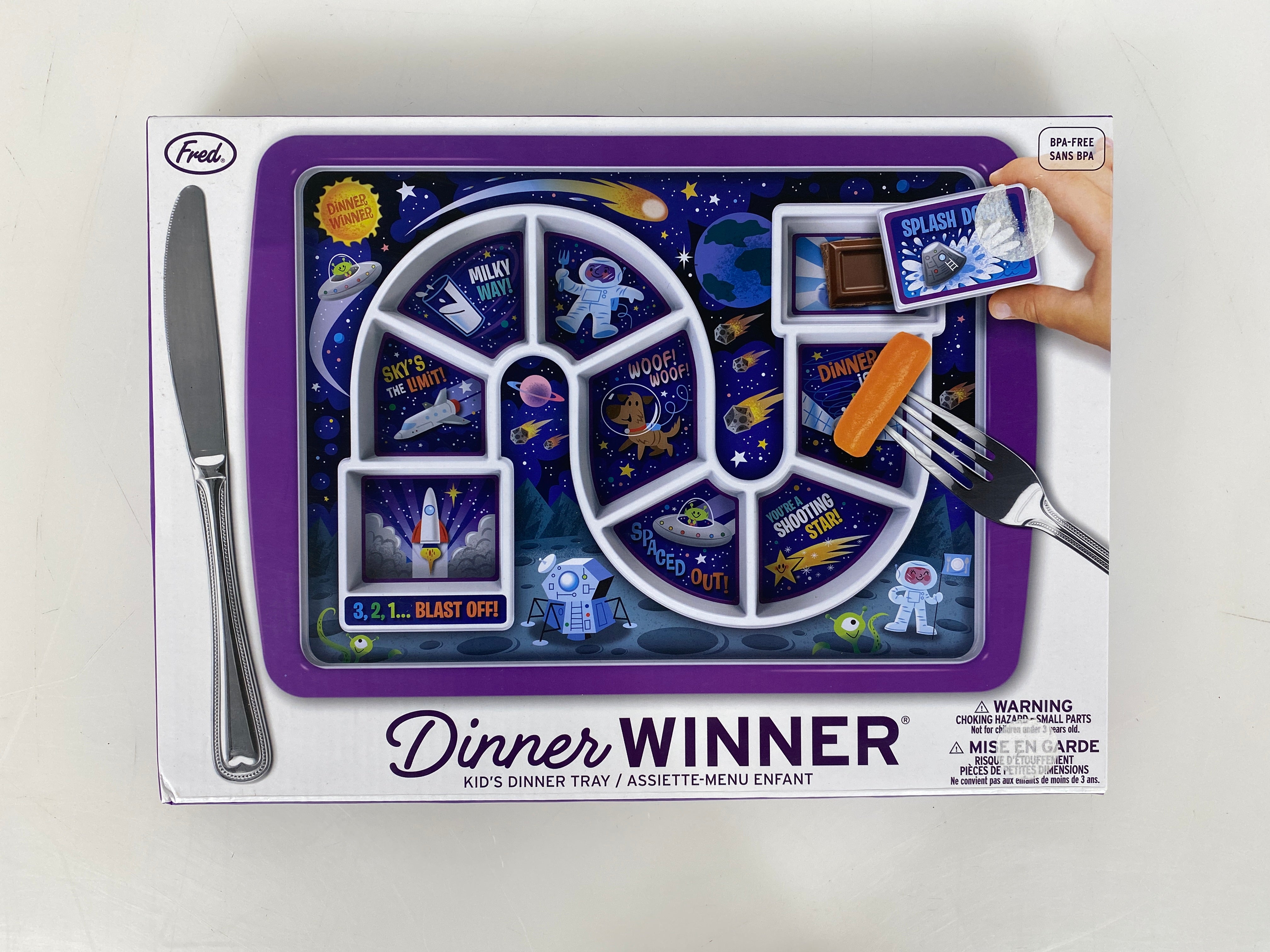 Dinner Winner Kid's Dinner Tray Space Theme