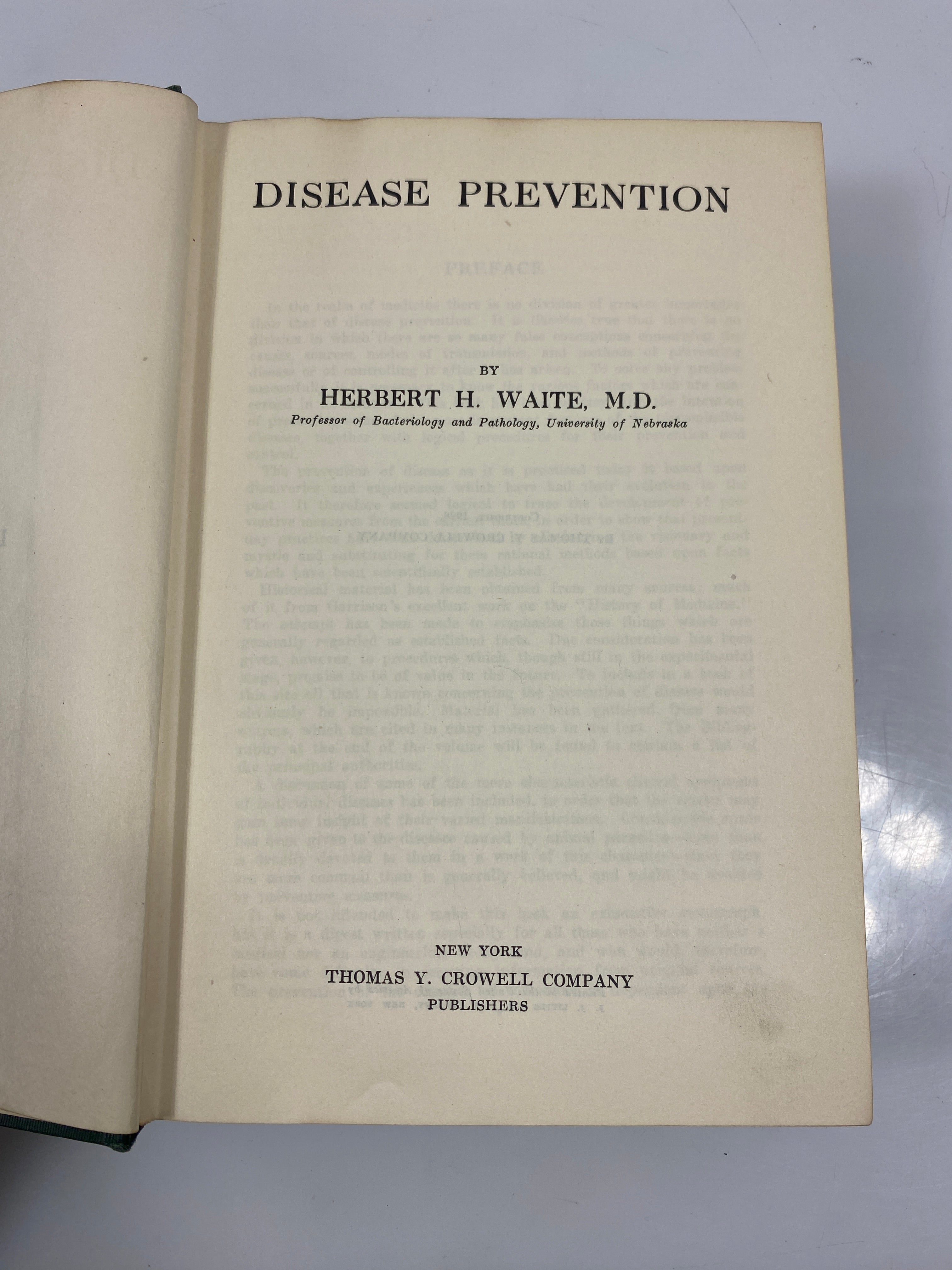 Disease Prevention by Waite Ex-library 1926 HC
