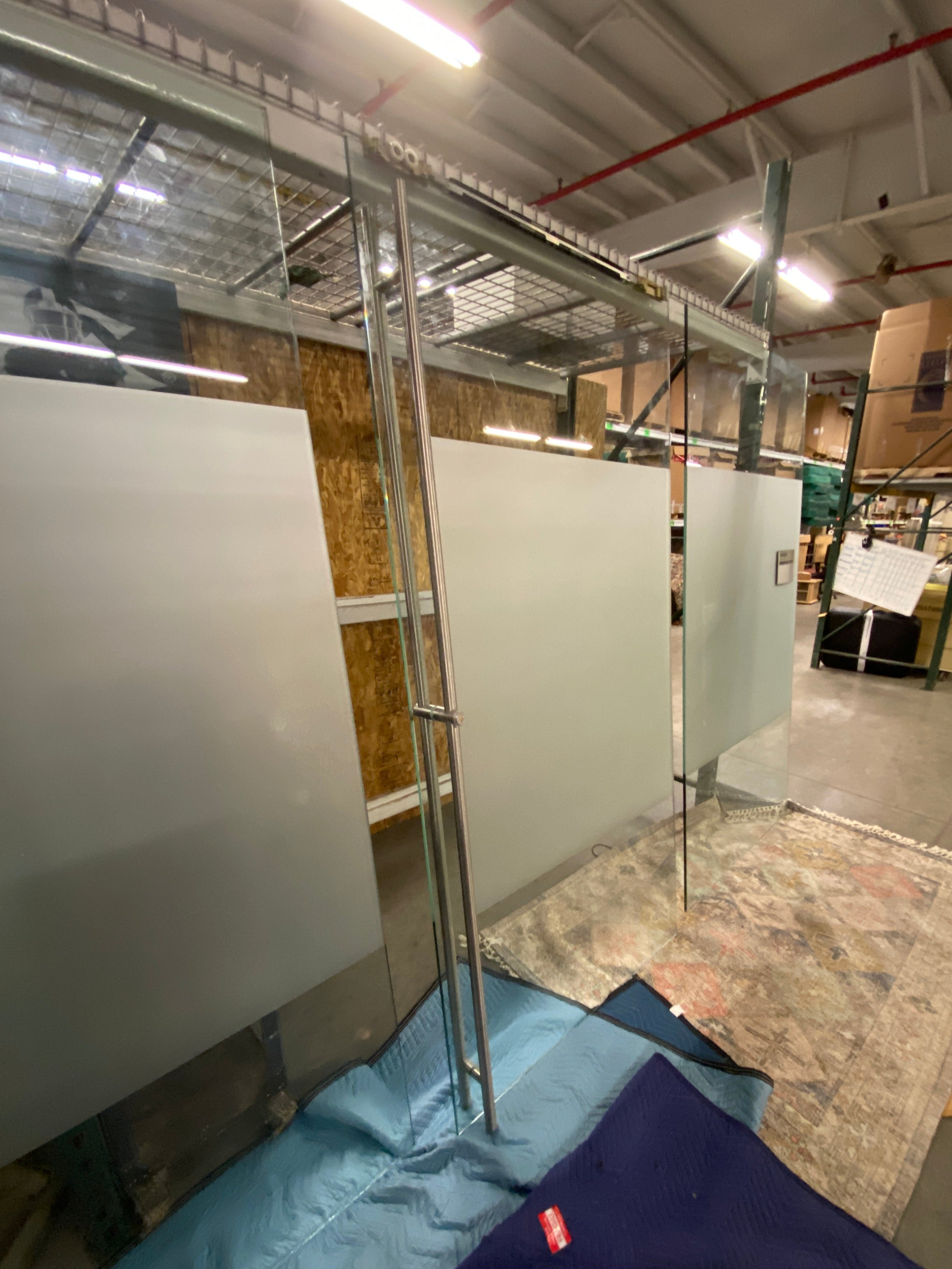 Dismantled Glass Walls w/ Sliding Glass Door