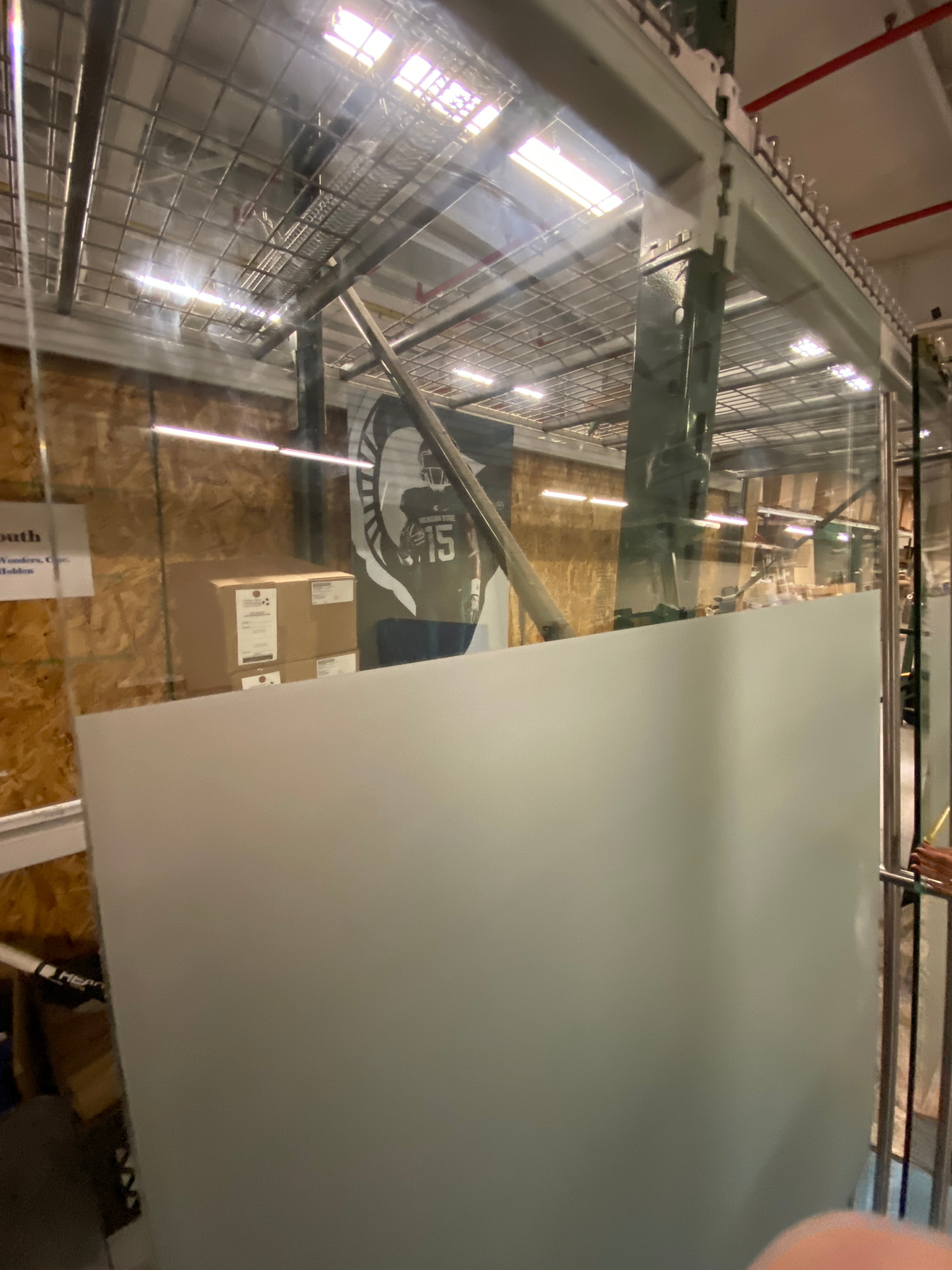 Dismantled Glass Walls w/ Sliding Glass Door