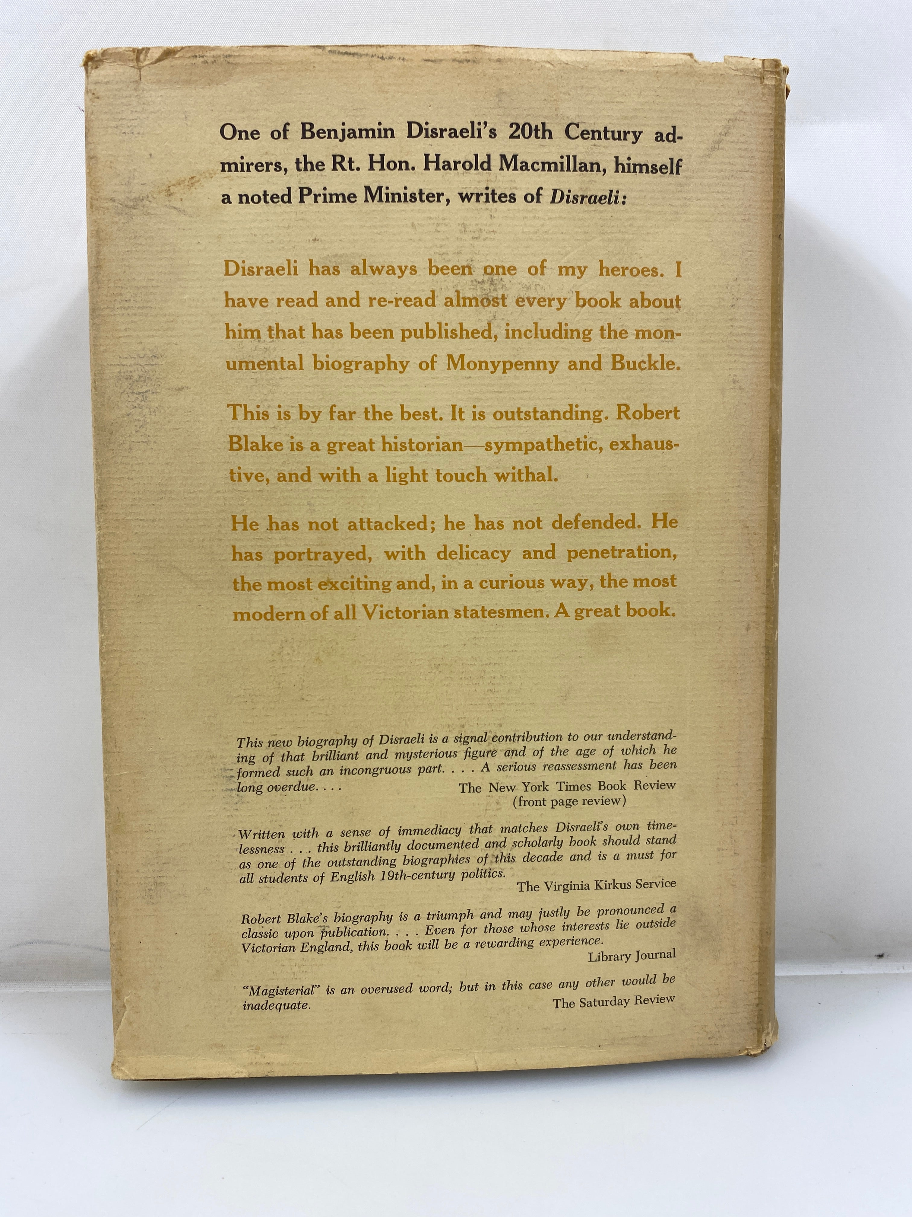 Disraeli by Robert Blake 1967 HCDJ