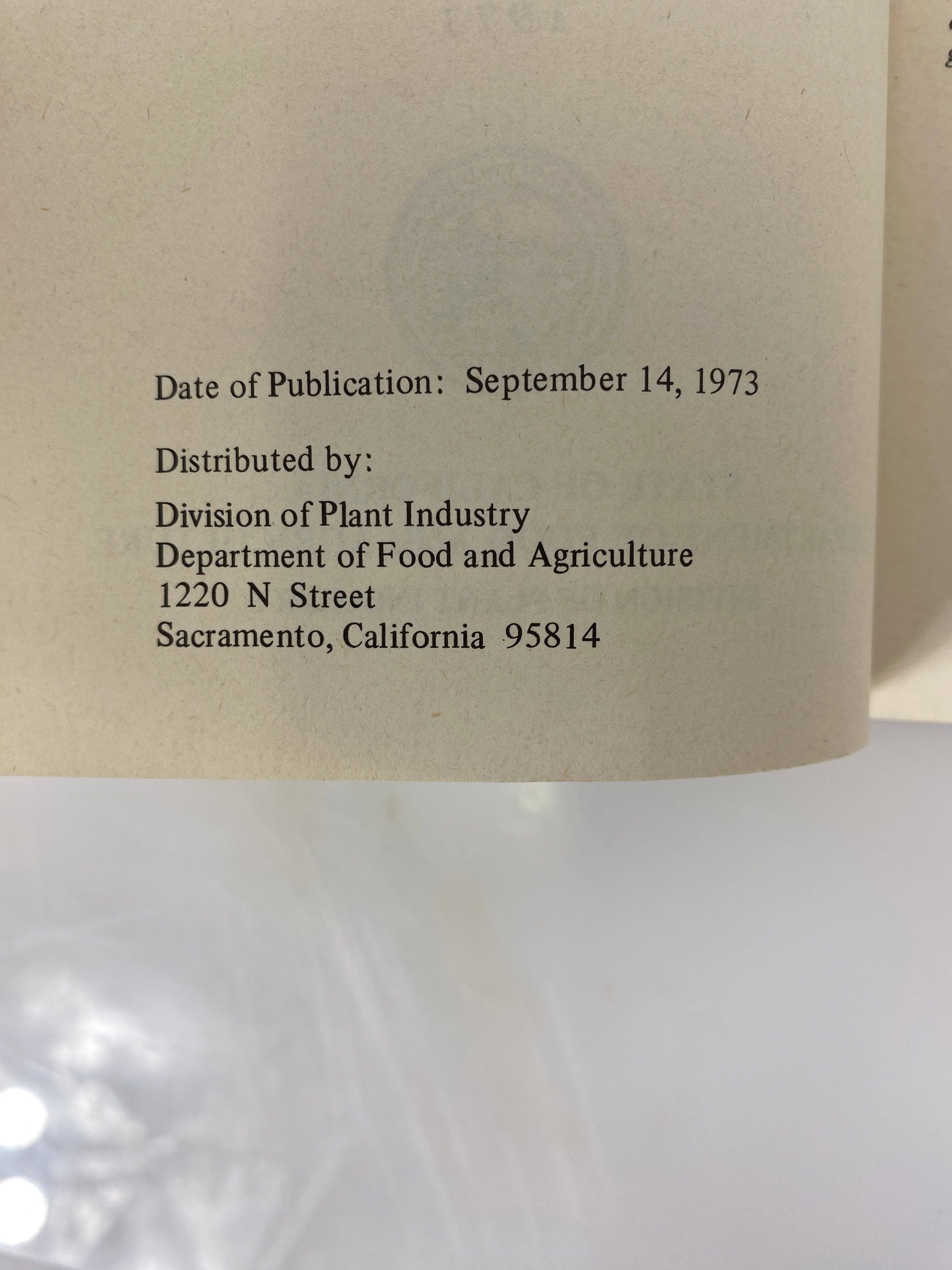 Distribution of Plant Parasitic Nematodes in California 1973 SC