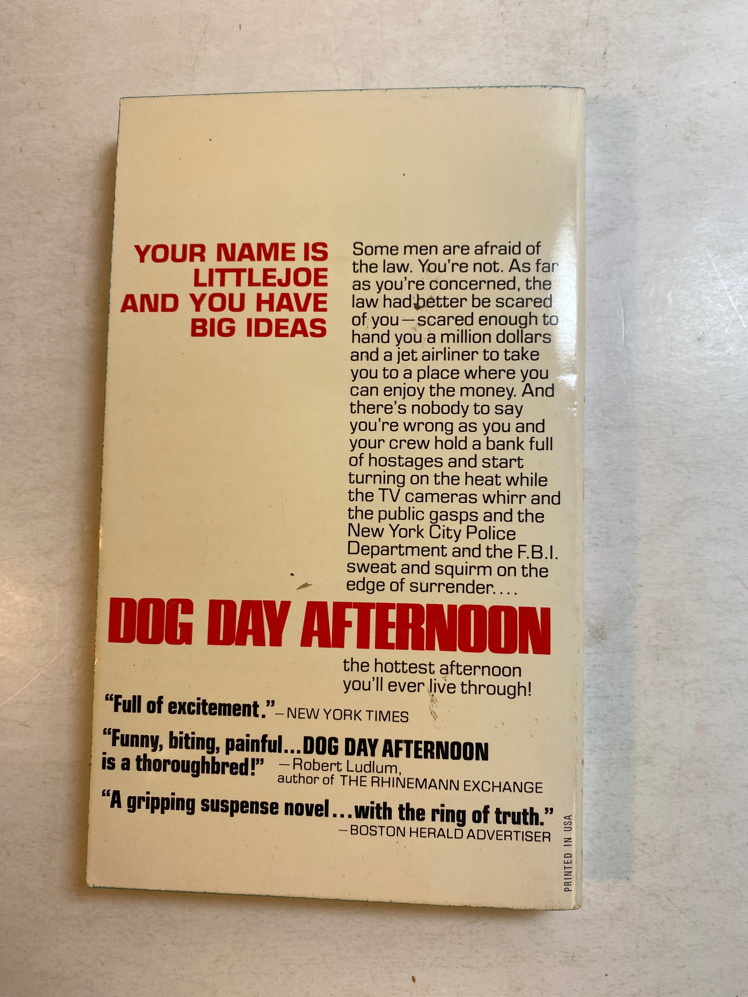 Dog Day Afternoon Patrick Mann Paperback 1974