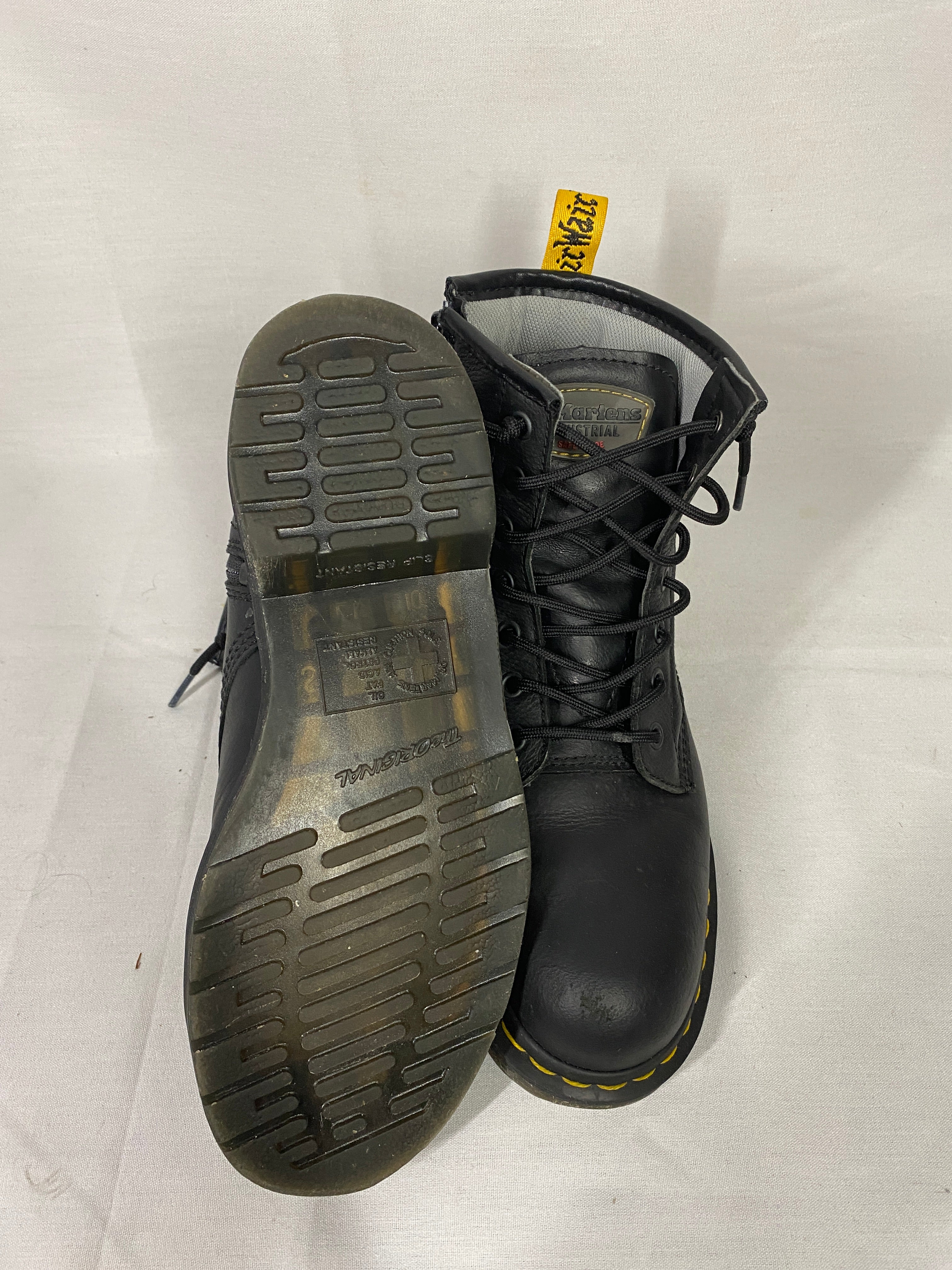 Dr. Martens Black Industrial Work Boots Men's Size 8/Women's 9.5