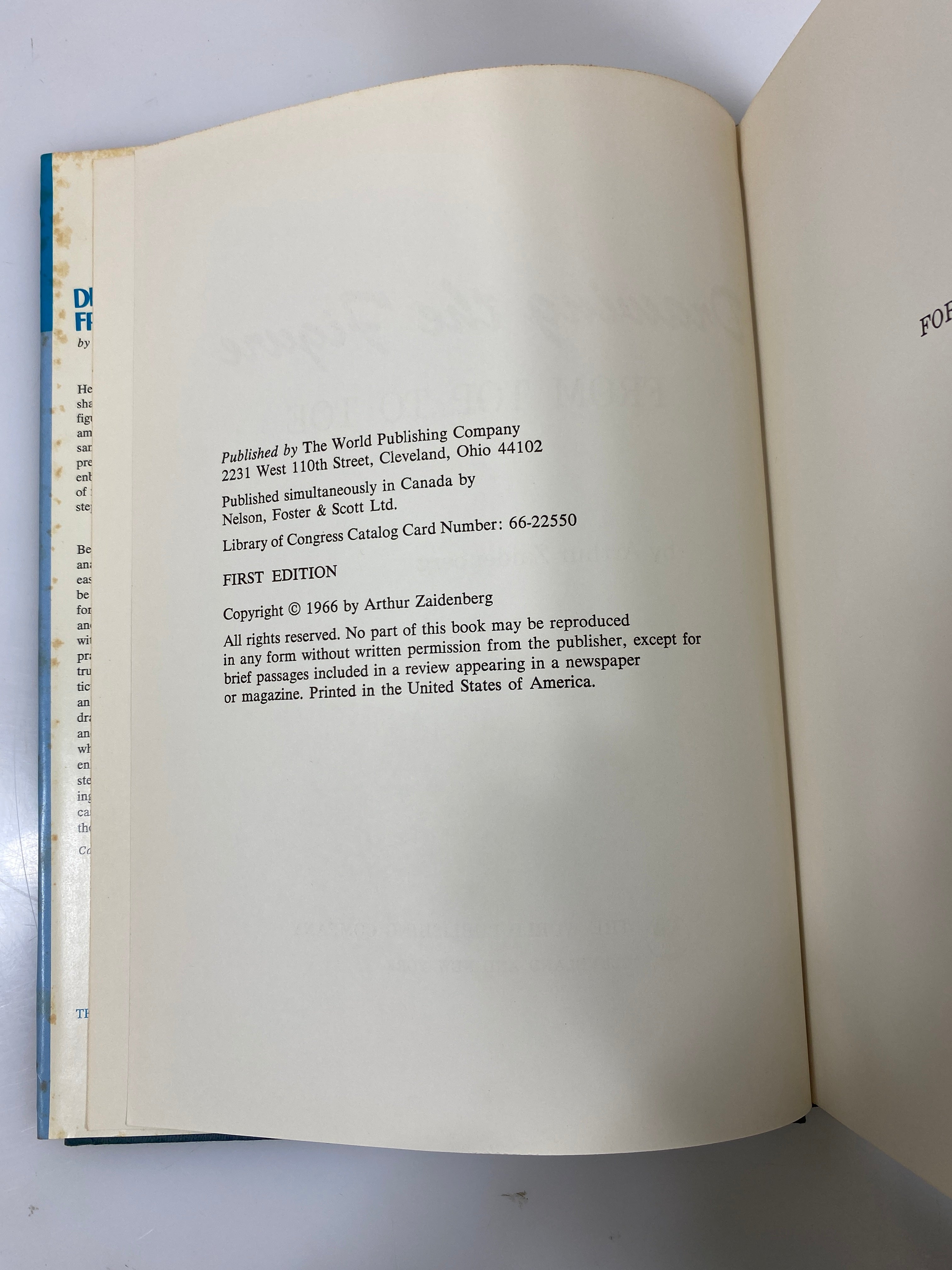 Drawing the Figure from Top to Toe Zaidenberg 1st Ed. 1966 HCDJ