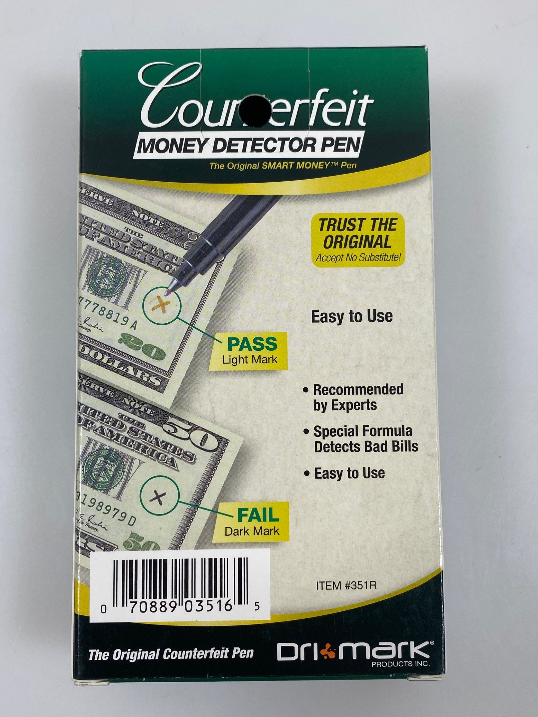 Dri-Mark #351R Counterfeit Money Detector Pen 10 Pack *New*