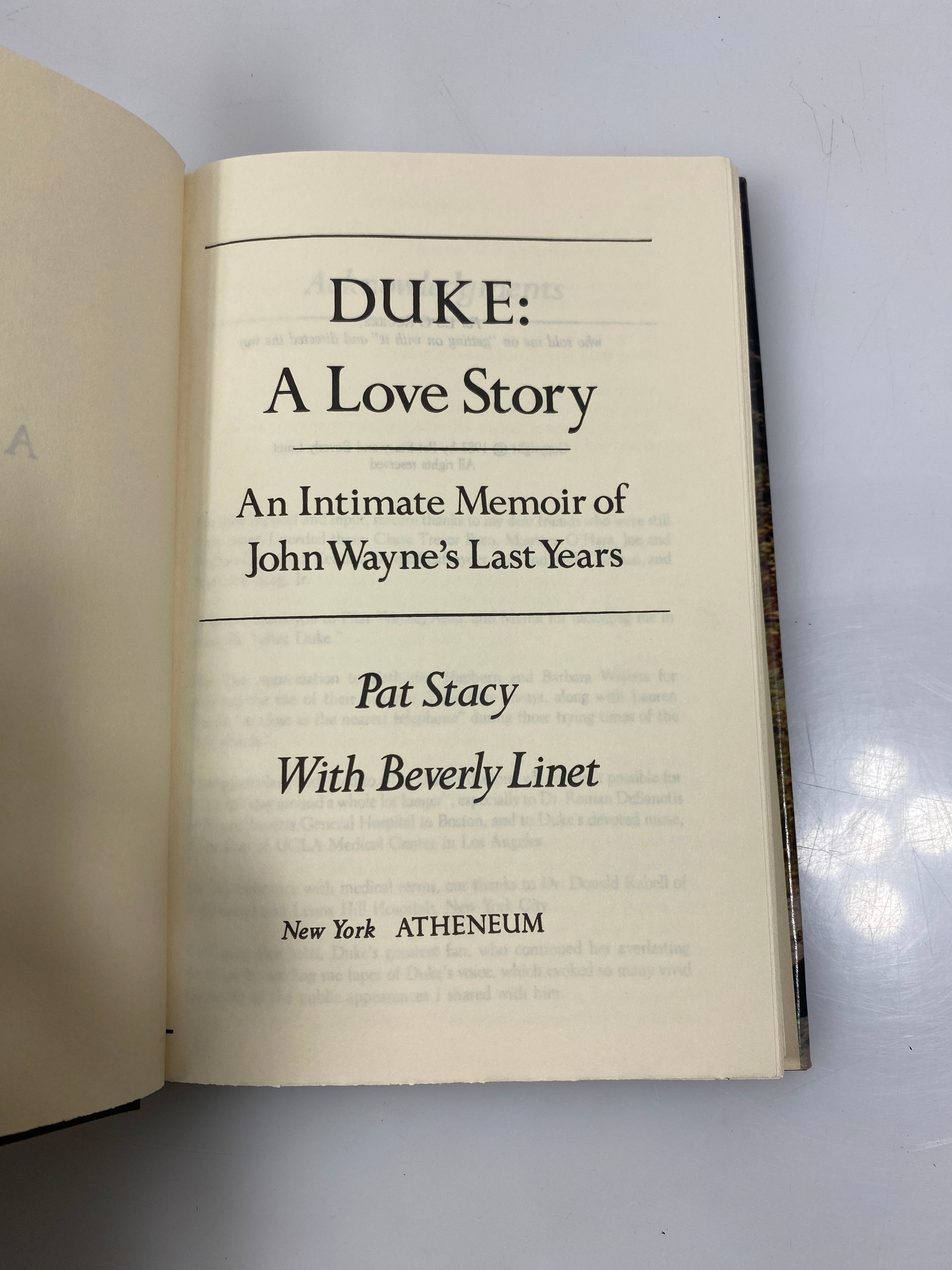 Duke: A Love Story by Stacy/Linet 1983 HCDJ