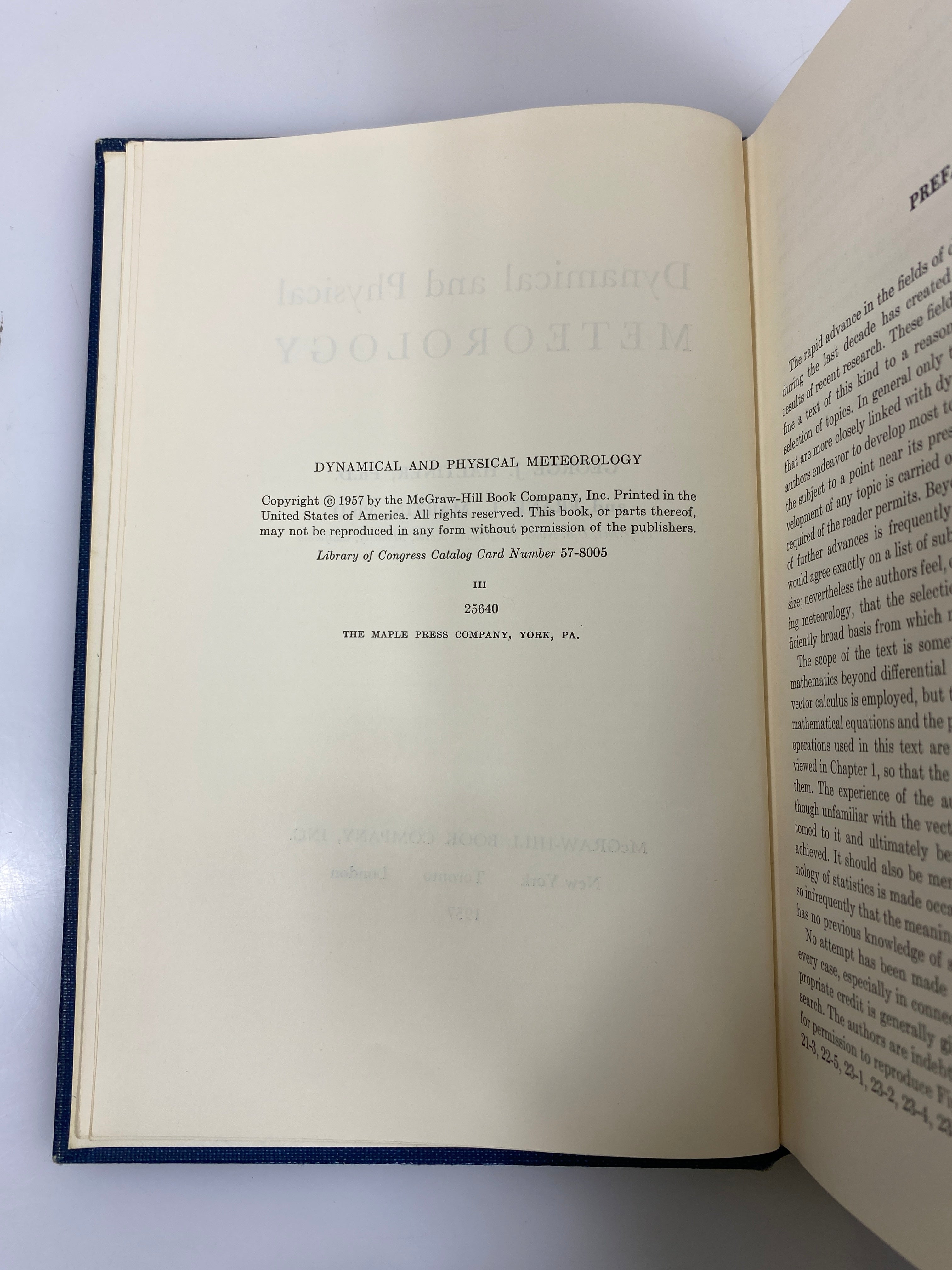 Dynamical and Physical Meteorology by Haltiner/Martin 1957 HC