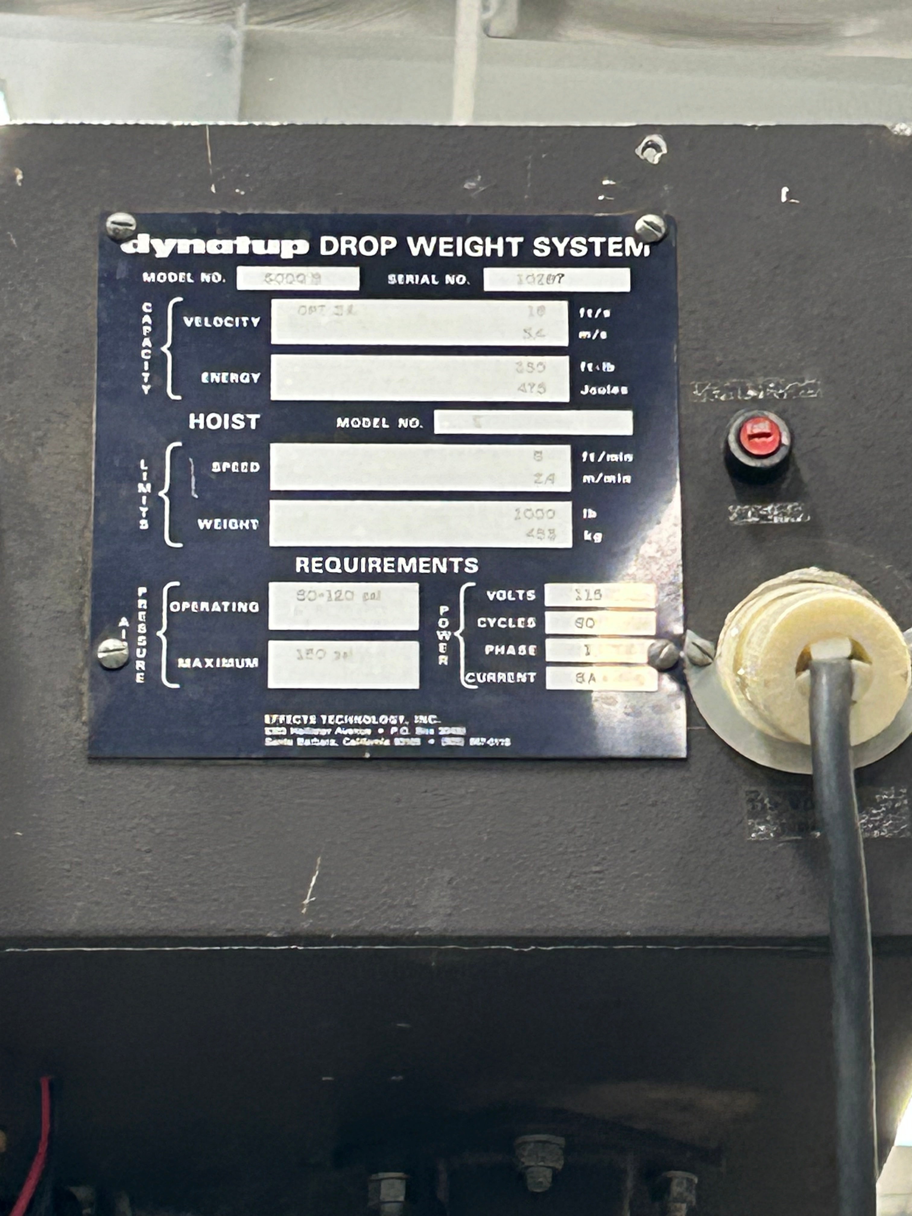 Dynatup System *Parts or Repair*