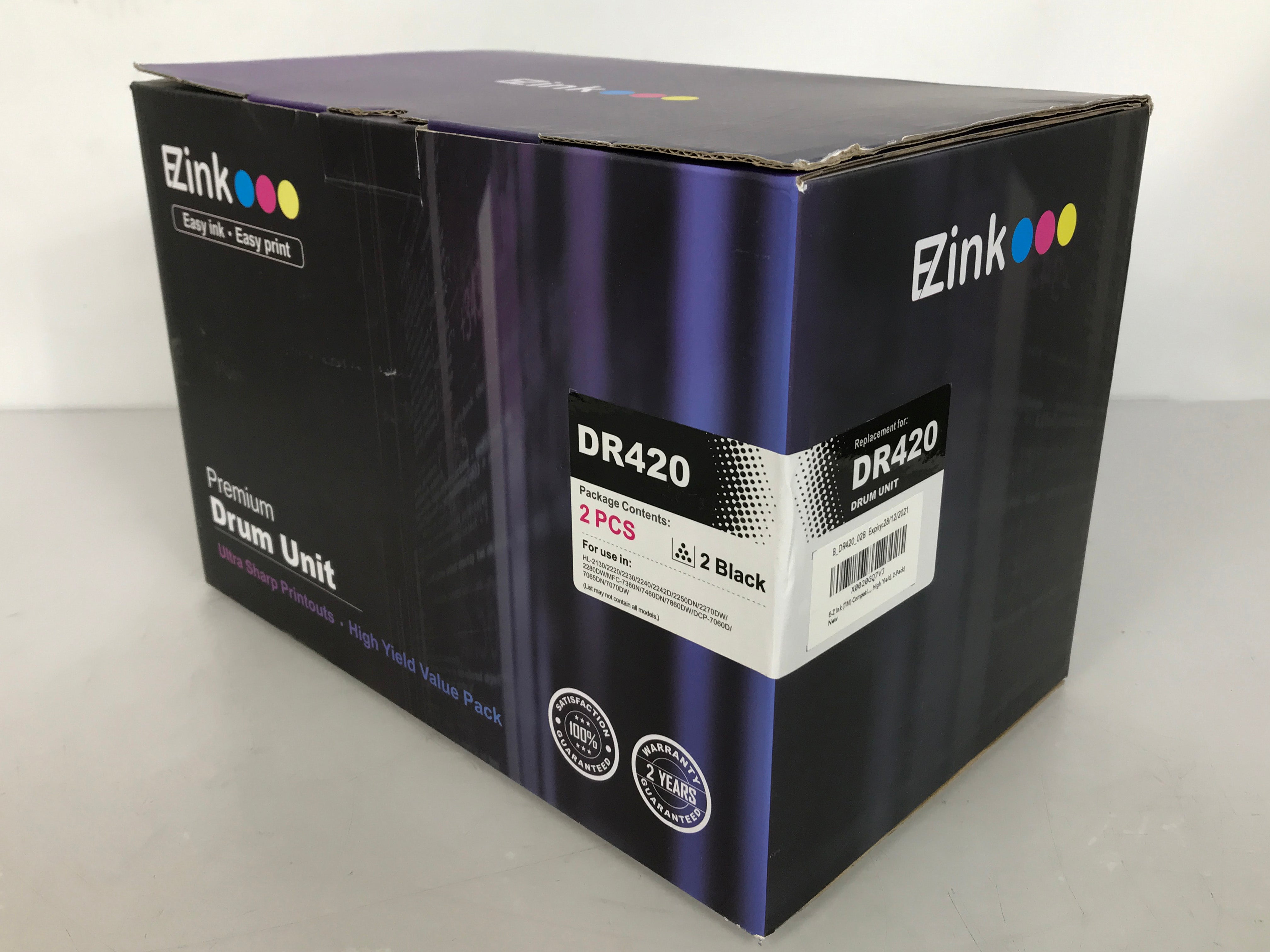 E-Z Ink DR420 Black Drum Unit 2-Pack