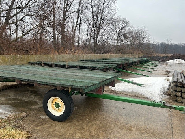 E-Z Trail 672 Header Trailer with Wooden Flatbed