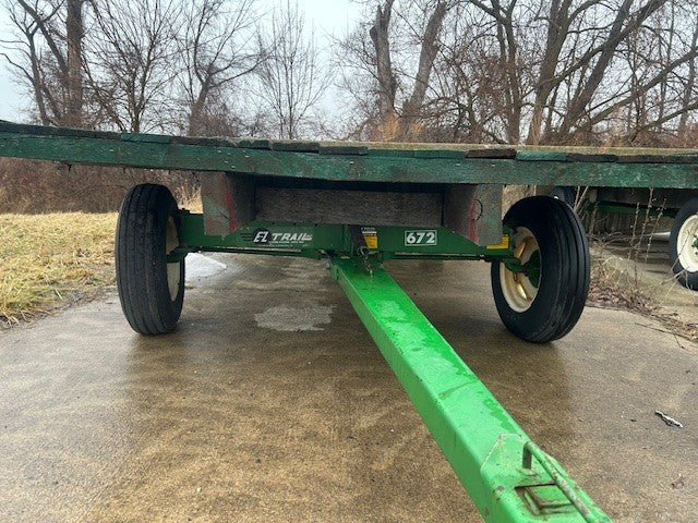 E-Z Trail 672 Header Trailer with Wooden Flatbed