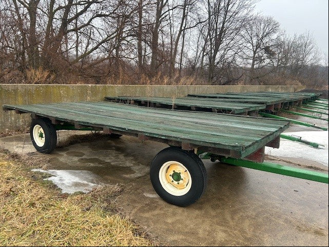 E-Z Trail 672 Header Trailer with Wooden Flatbed