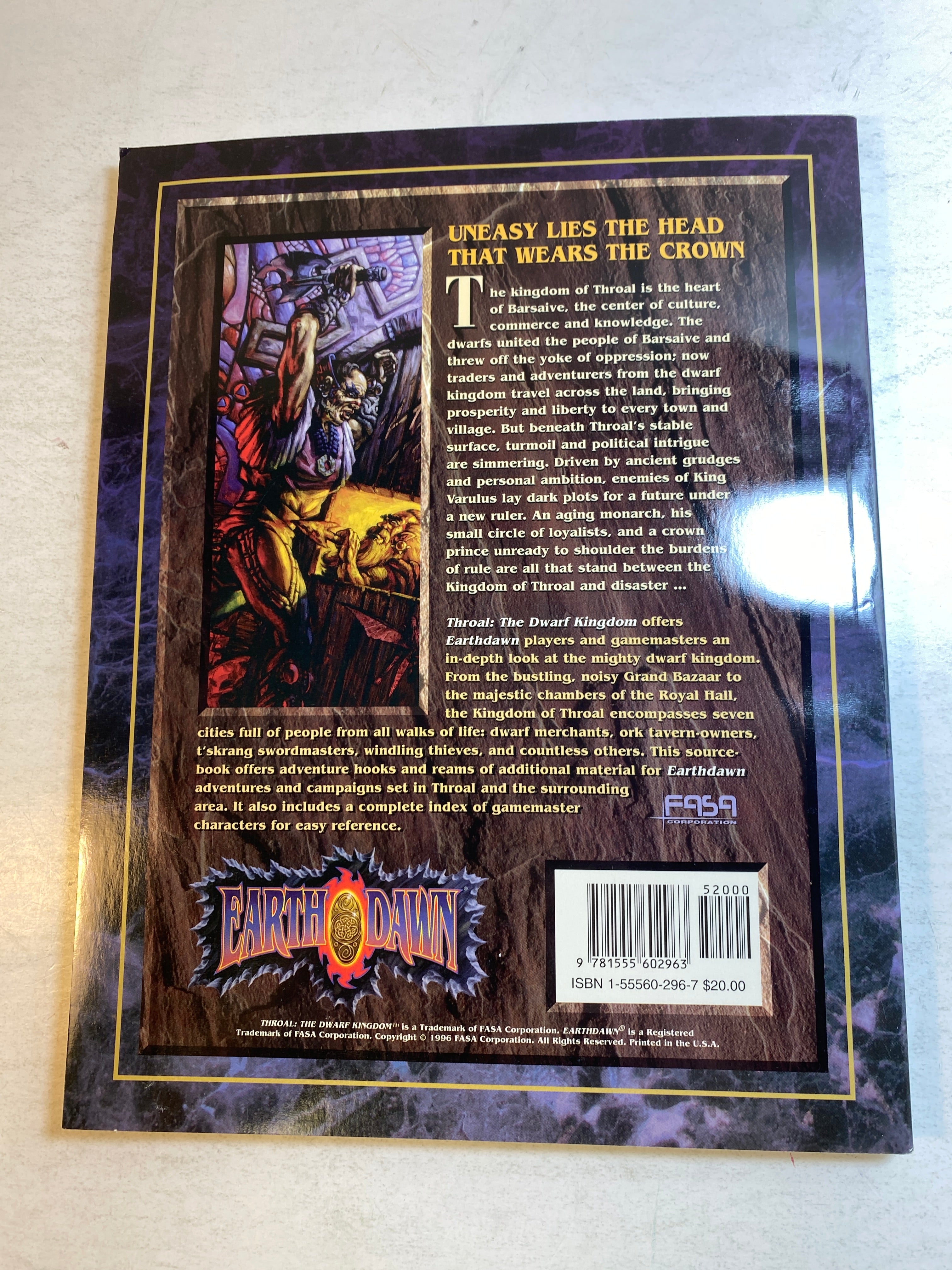 Earthdawn RPG Throal Dwarf Kingdom SC 1996
