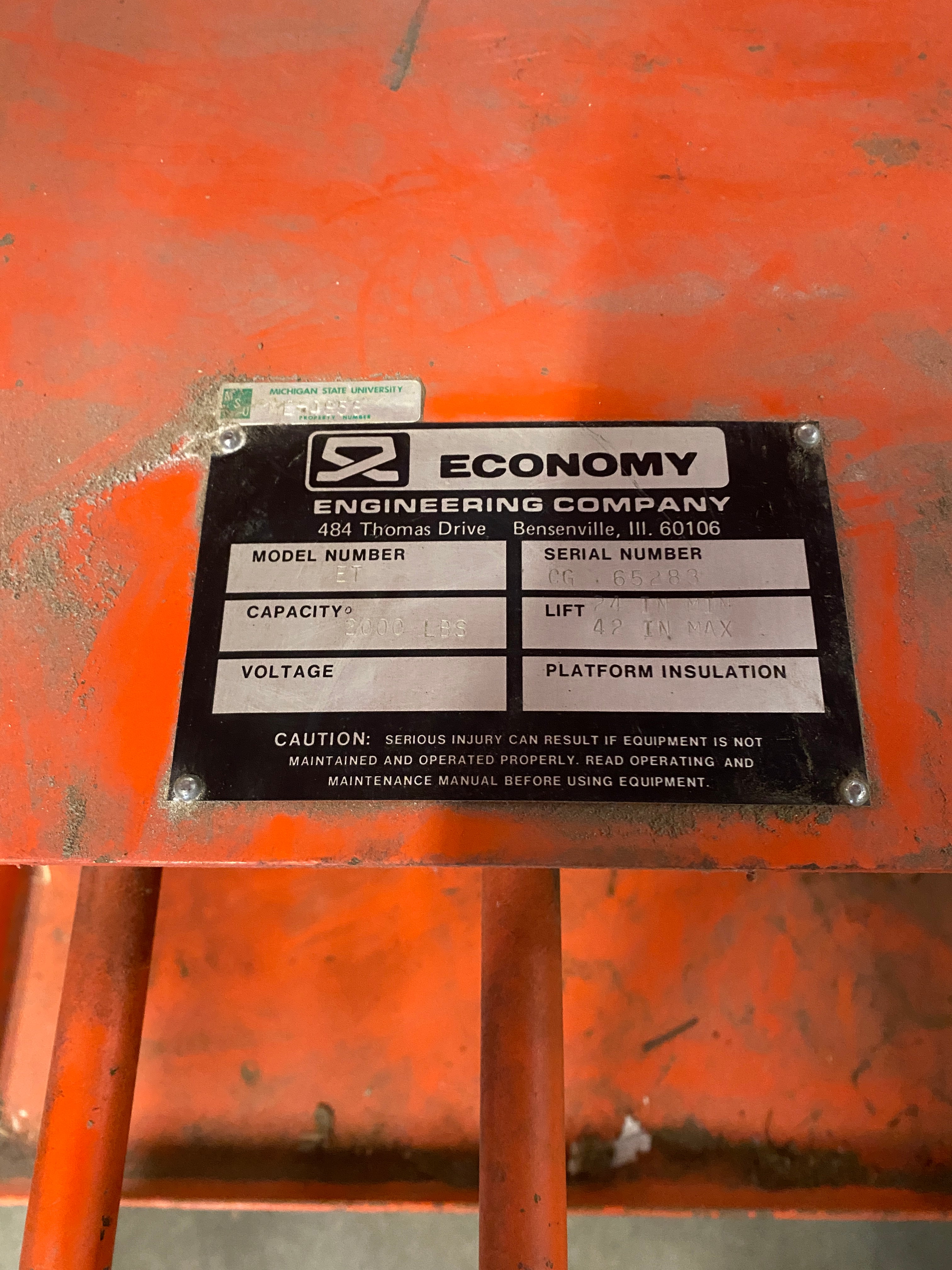 Economy Industrial Lift Table