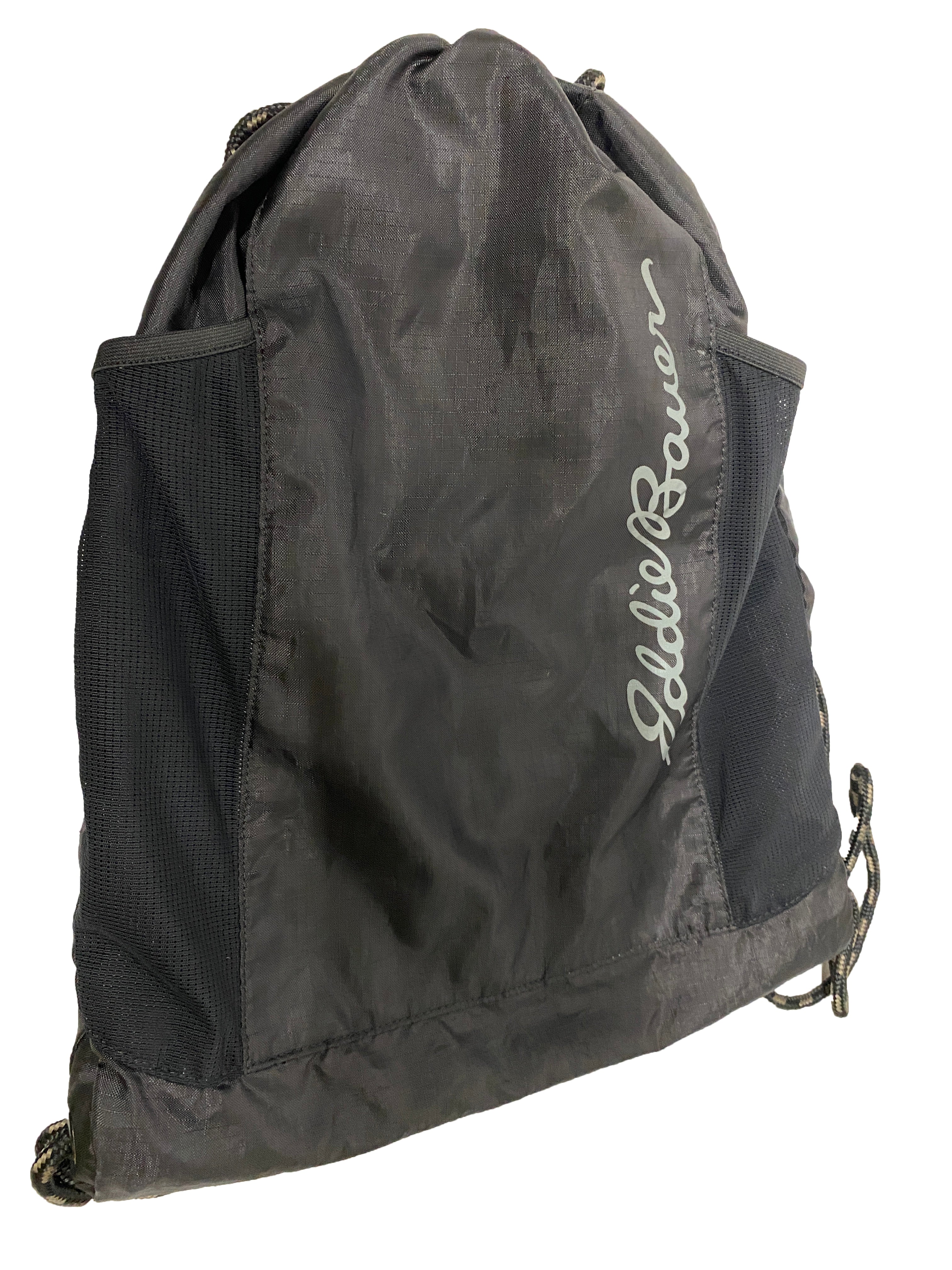 Eddie Bauer Black Daypack Drawstring Bag