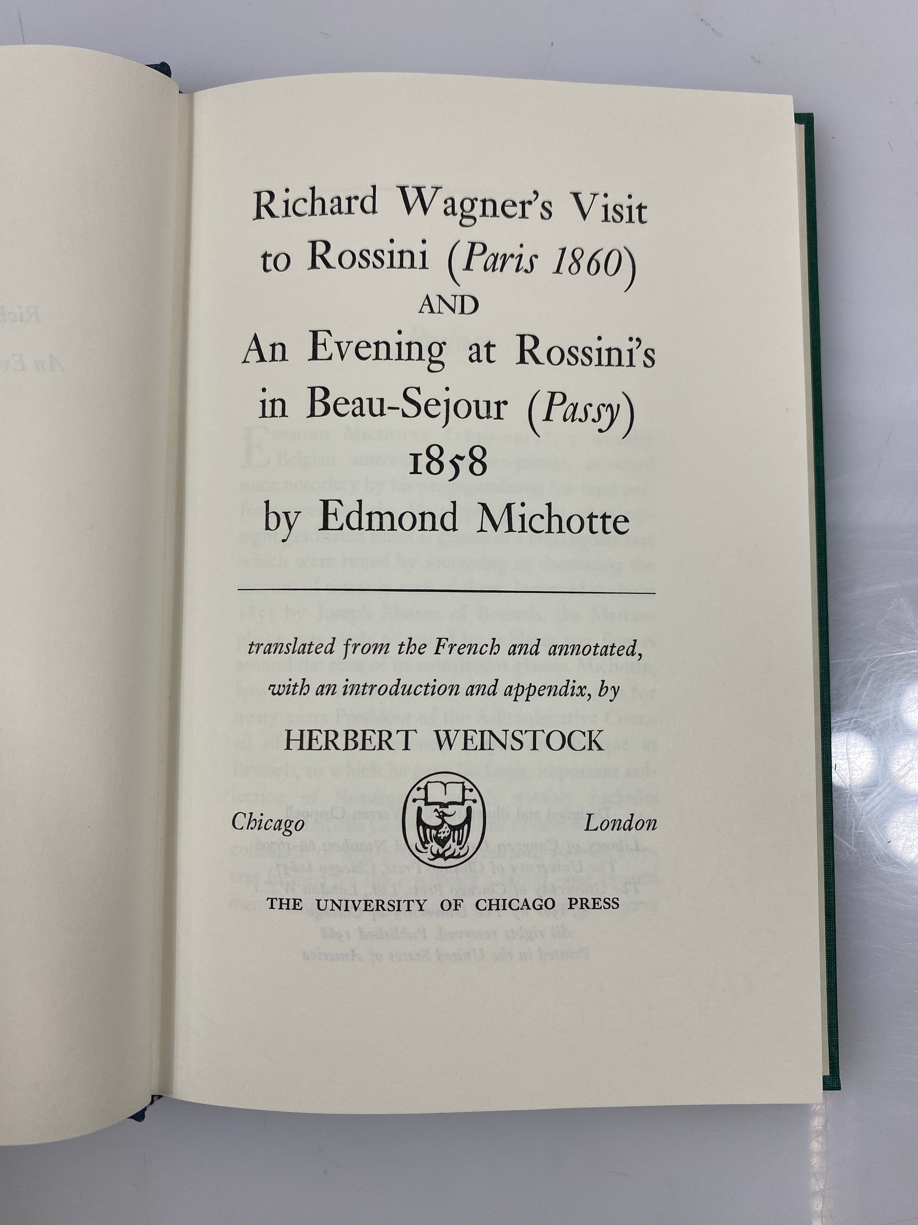 Edmond Michotte Visits to Rossini 2-in-1 Book 1968 Slipcase HC