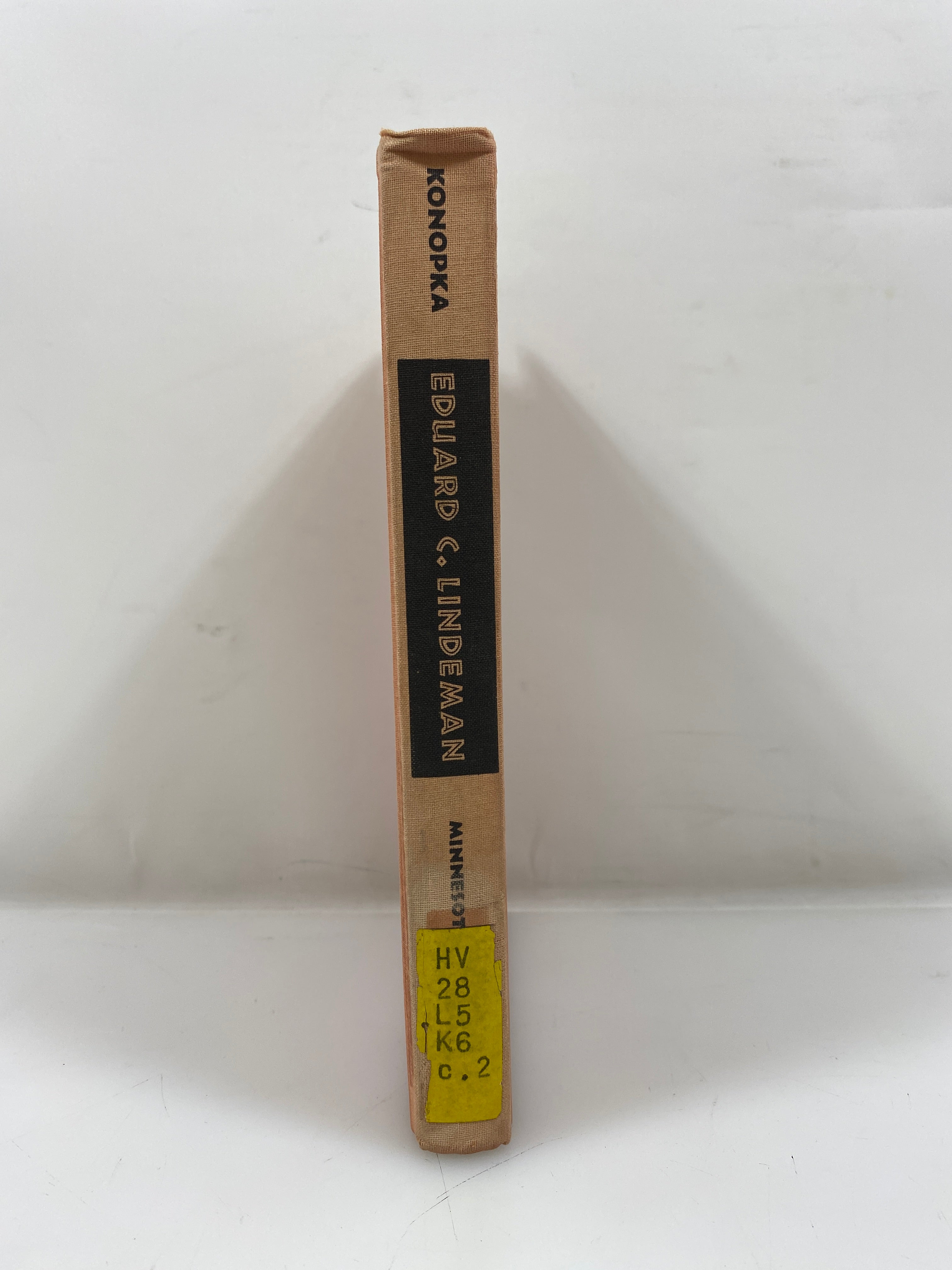 Eduard C. Lindeman and Social Work Philosophy by Konopka Ex-library 1958 HC
