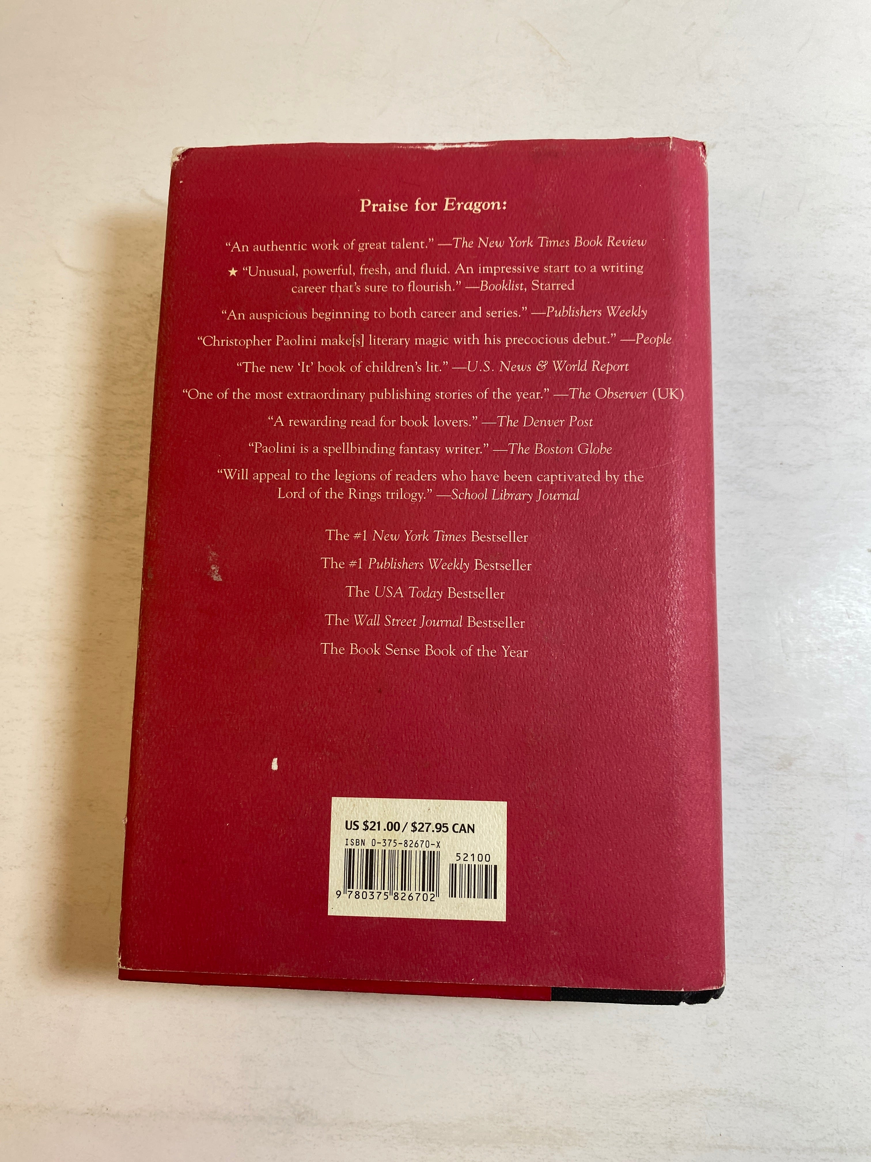 Eldest Book 2 of Inheritance Series Christopher Paolini *Signed*
