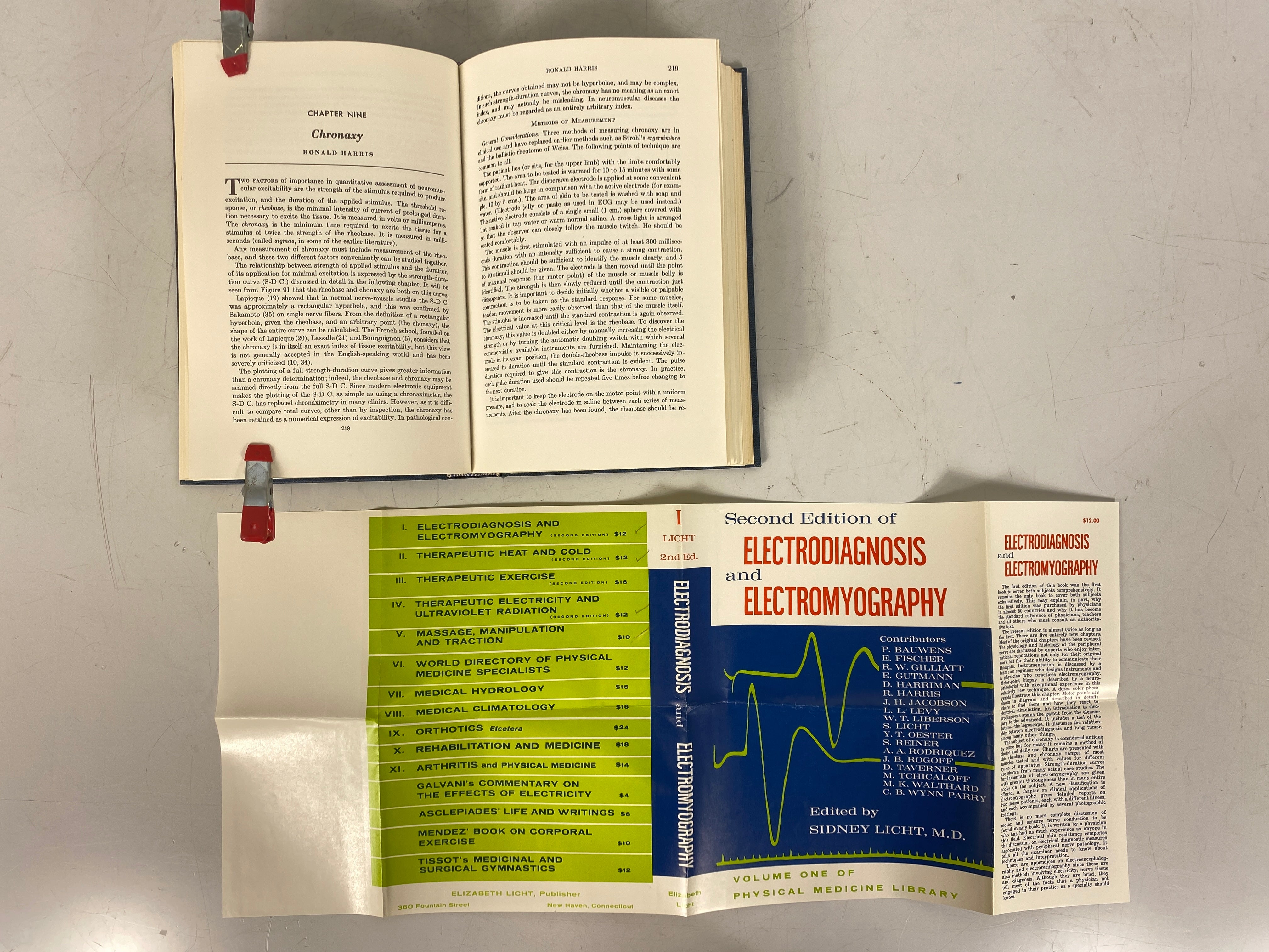 Electrodiagnosis and Electromyography Sidney Licht 1970 4th Print Ex-Library HC
