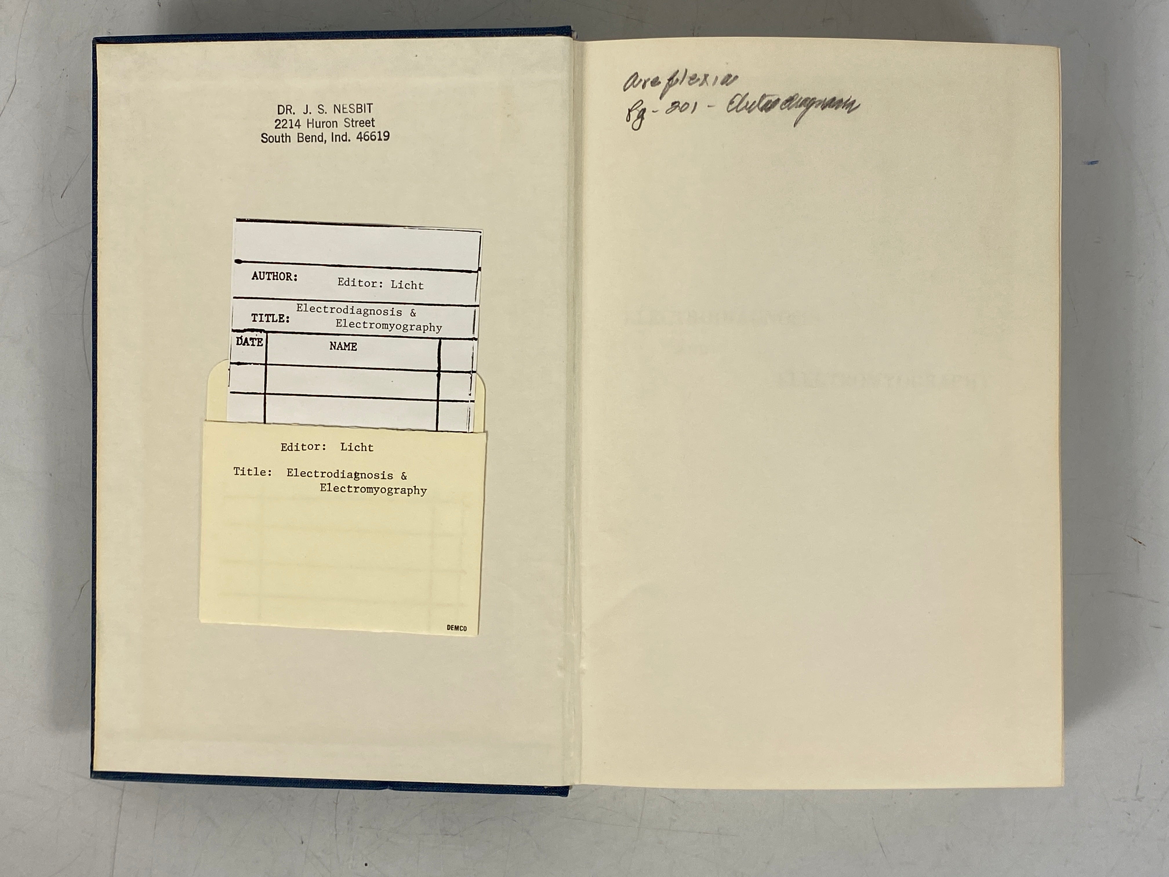 Electrodiagnosis and Electromyography Sidney Licht 1970 4th Print Ex-Library HC